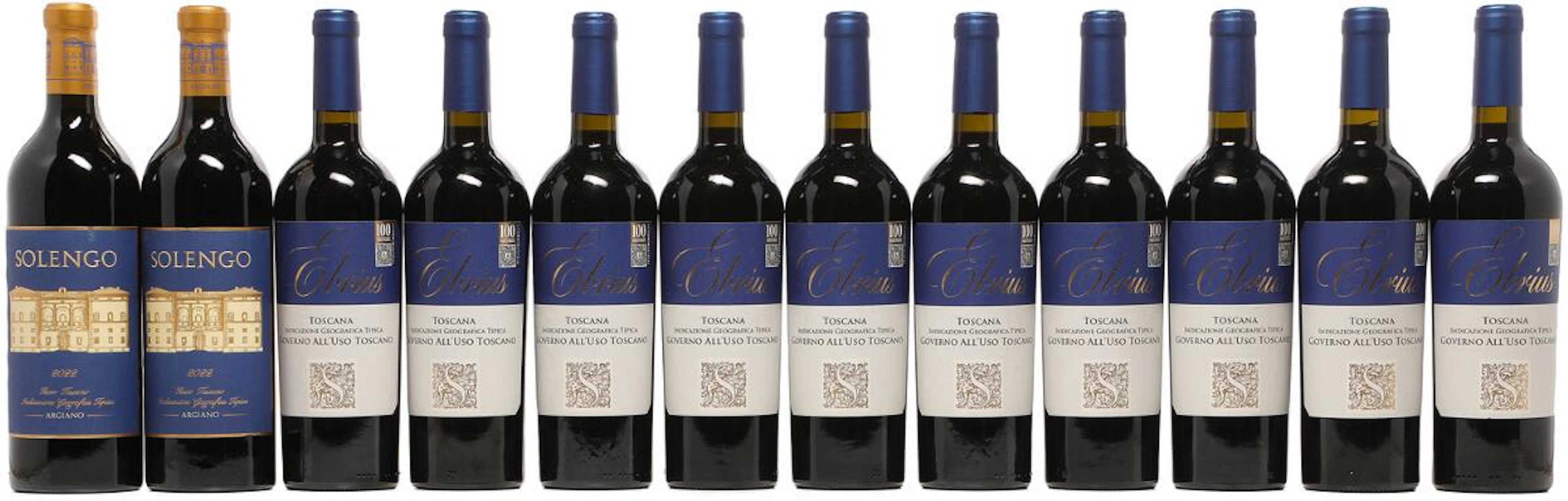 2 bts. Solengo, Tenuta di Argiano 2022 A (hf/in). etc. Total 12 bts.