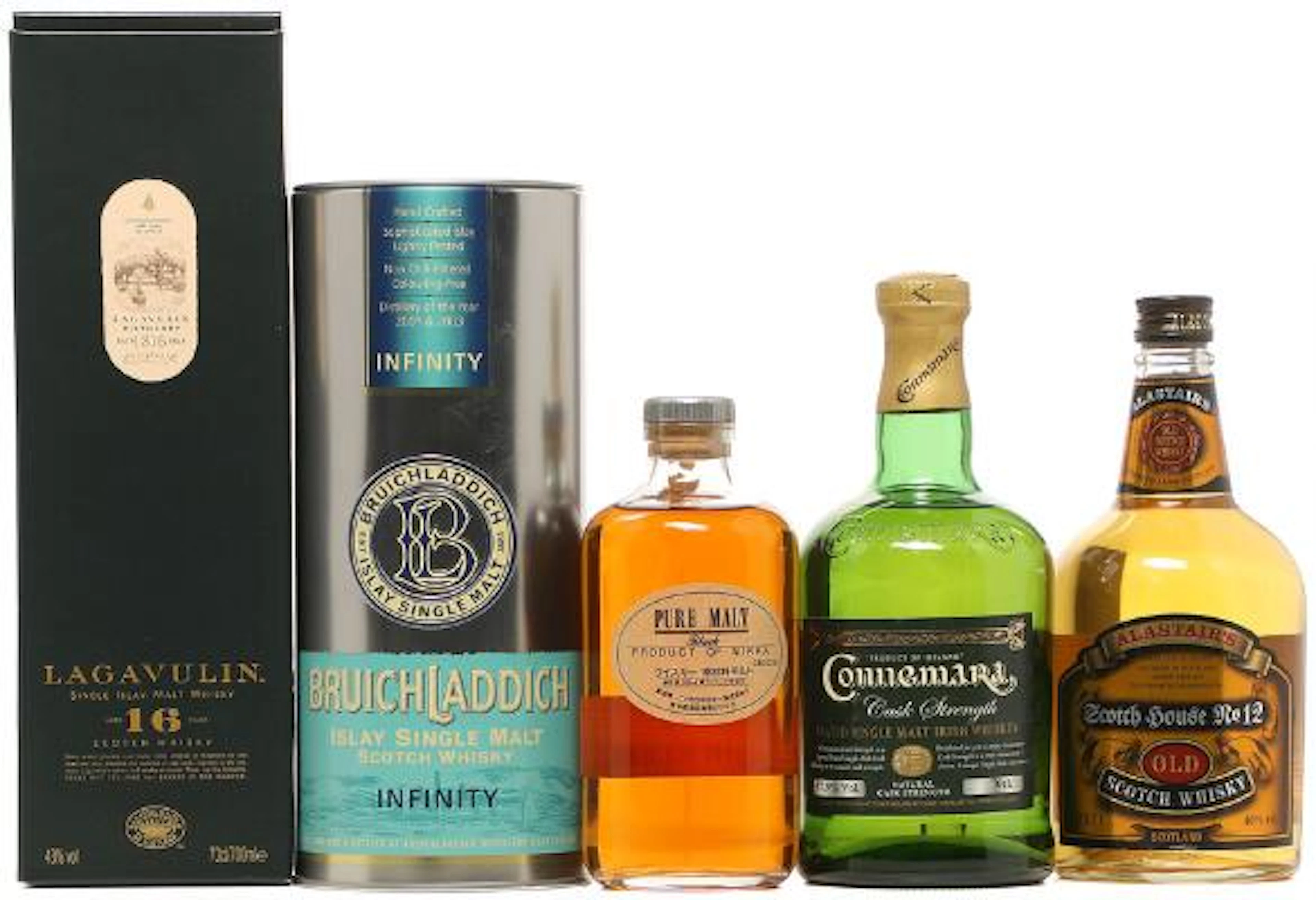 1 bt. Lagavulin 16 Years, Single Malt, Islay etc. Total 5 bts. – Bruun