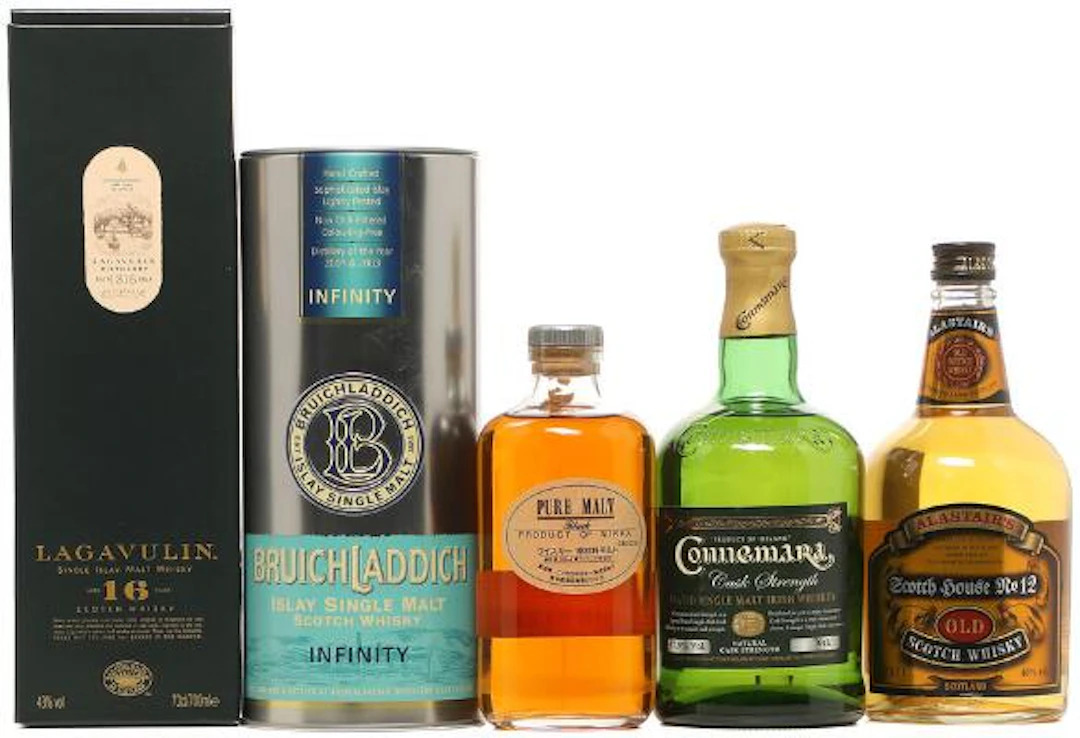 1 bt. Lagavulin 16 Years, Single Malt, Islay etc. Total 5 bts. – Bruun