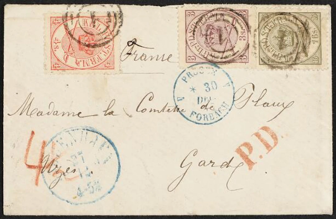 1864. 3 sk. 2.print, 4 sk. 7.print and 16 sk. 2.print. Charming small