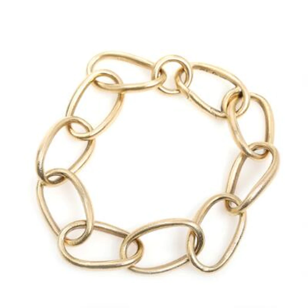 Ole Lynggaard: A "Love" bracelet of 14k satinated gold. L. 22.5 cm.