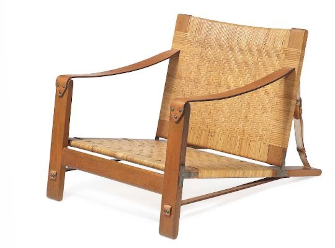 Børge Mogensen: Extremely rare oak hunting chair. Seat and back with