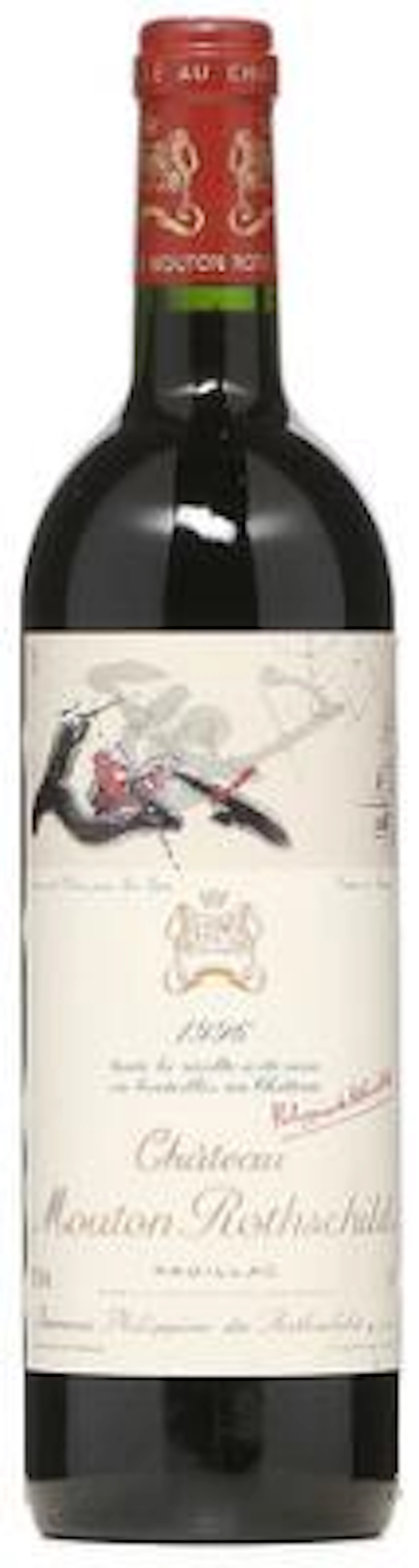 1 bt. Château Mouton Rothschild, Pauillac. 1. Cru Classé 1996 A (hf/in).