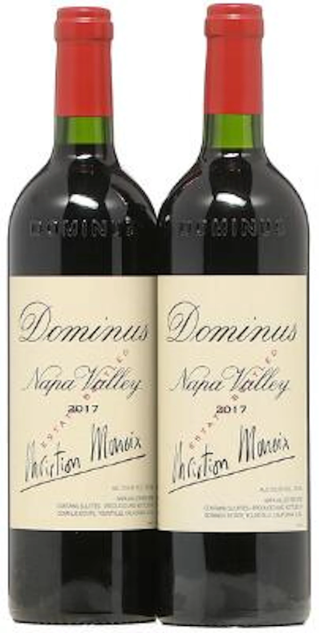 2 bts. Dominus Estate, Christian Moueix, Napa Valley 2017 A (hf/in).