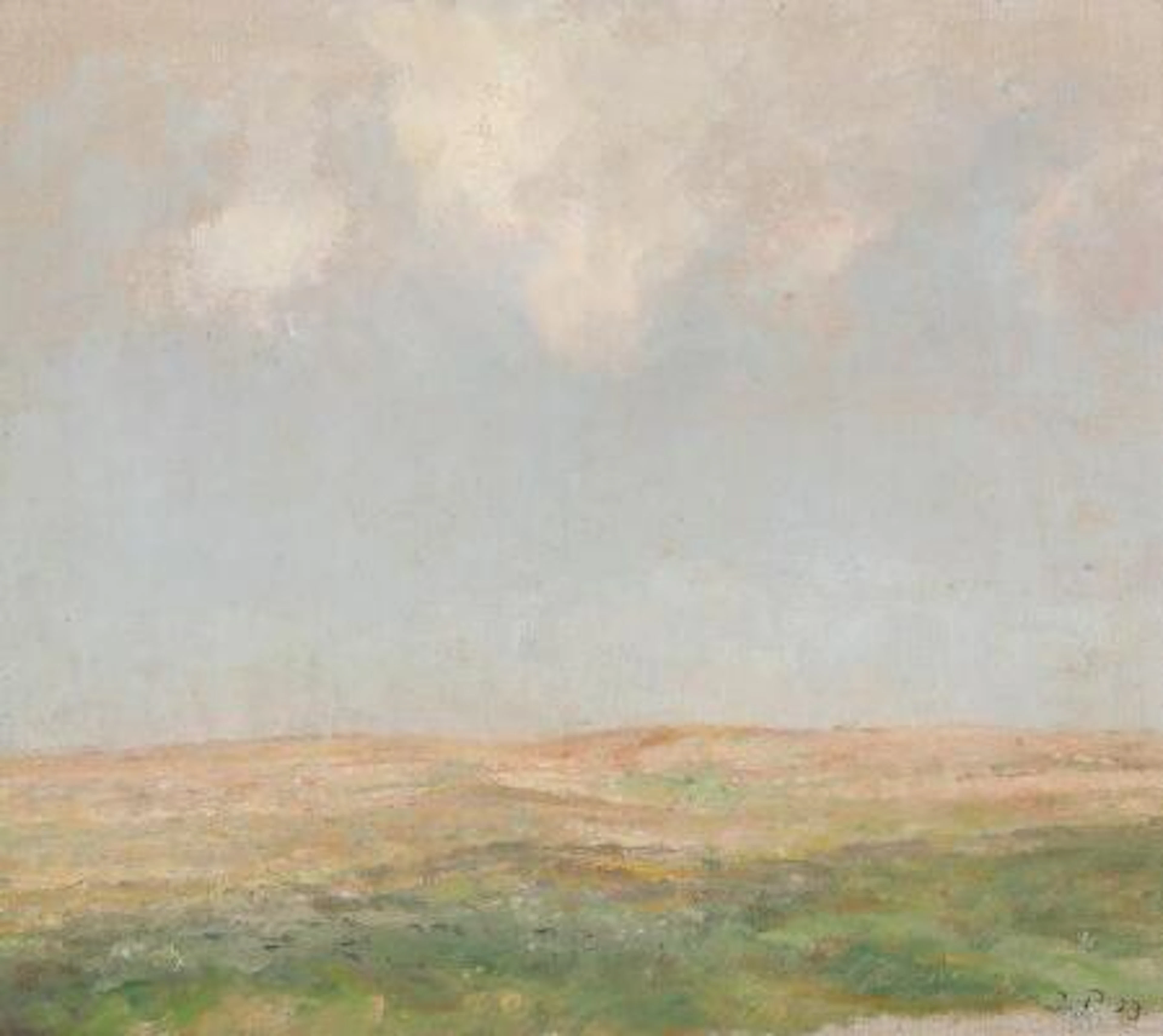 Julius Paulsen: Hilly landscape. Signed and dated J. P. 23. Oil on