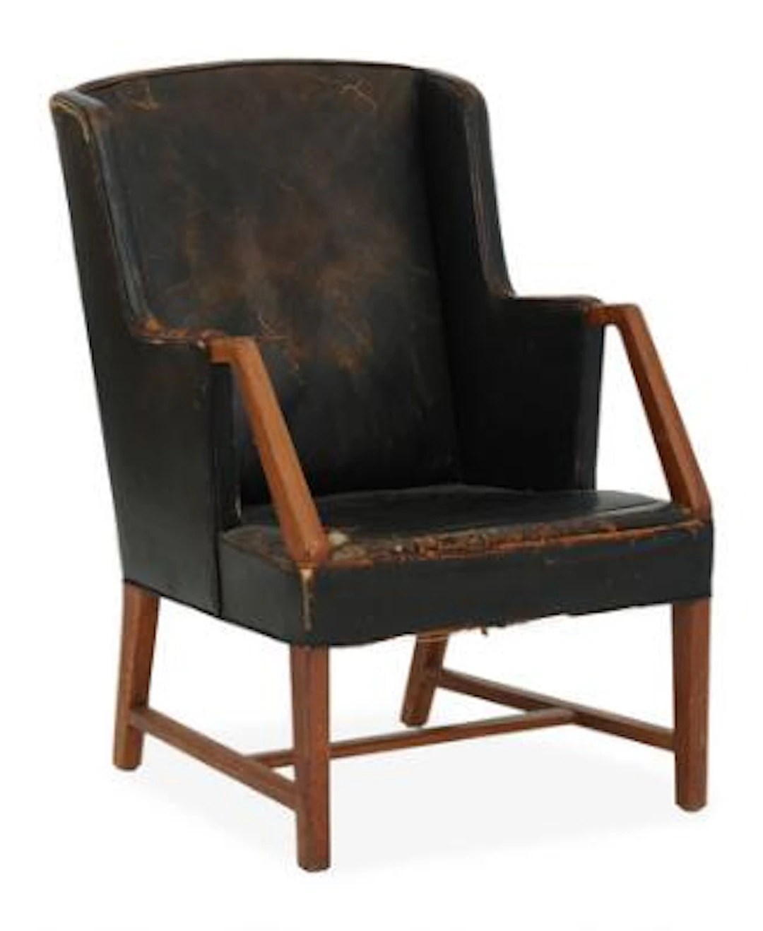 Danish cabinetmaker: Mahogany armchair, seat, sides and back upholstered
