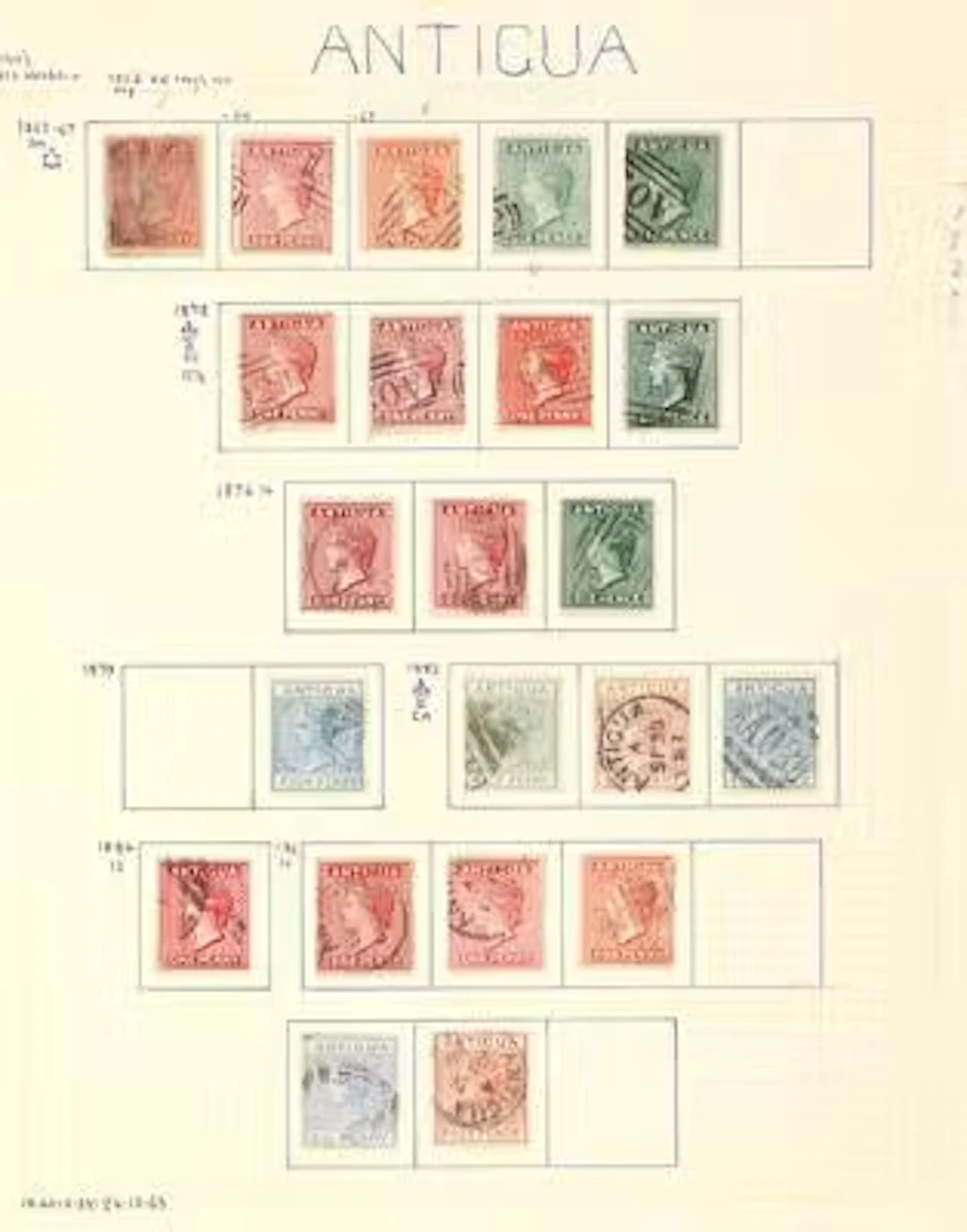 British Commonwealth. Very old collection in a Heimdal album. Material