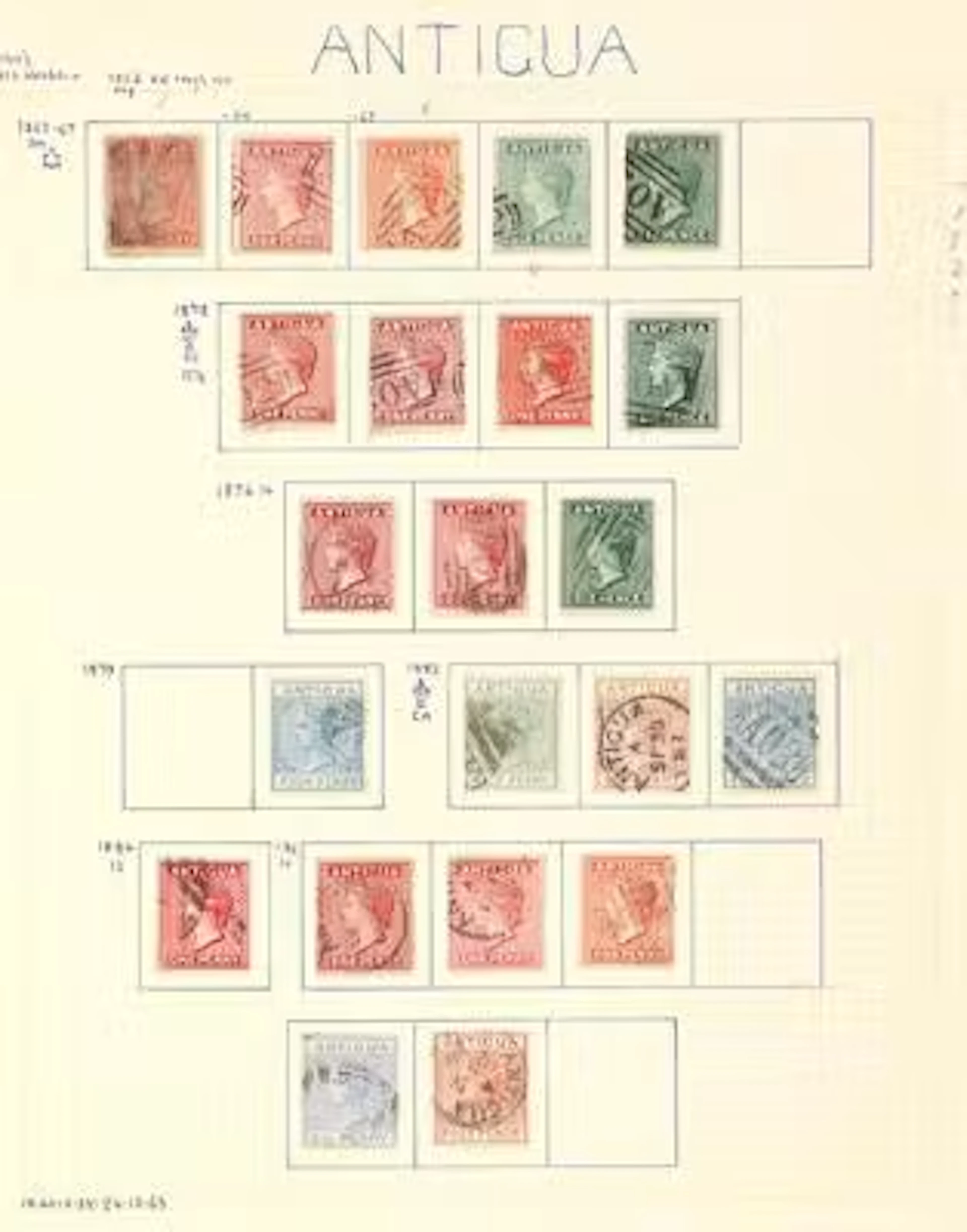 British Commonwealth. Very old collection in a Heimdal album. Material