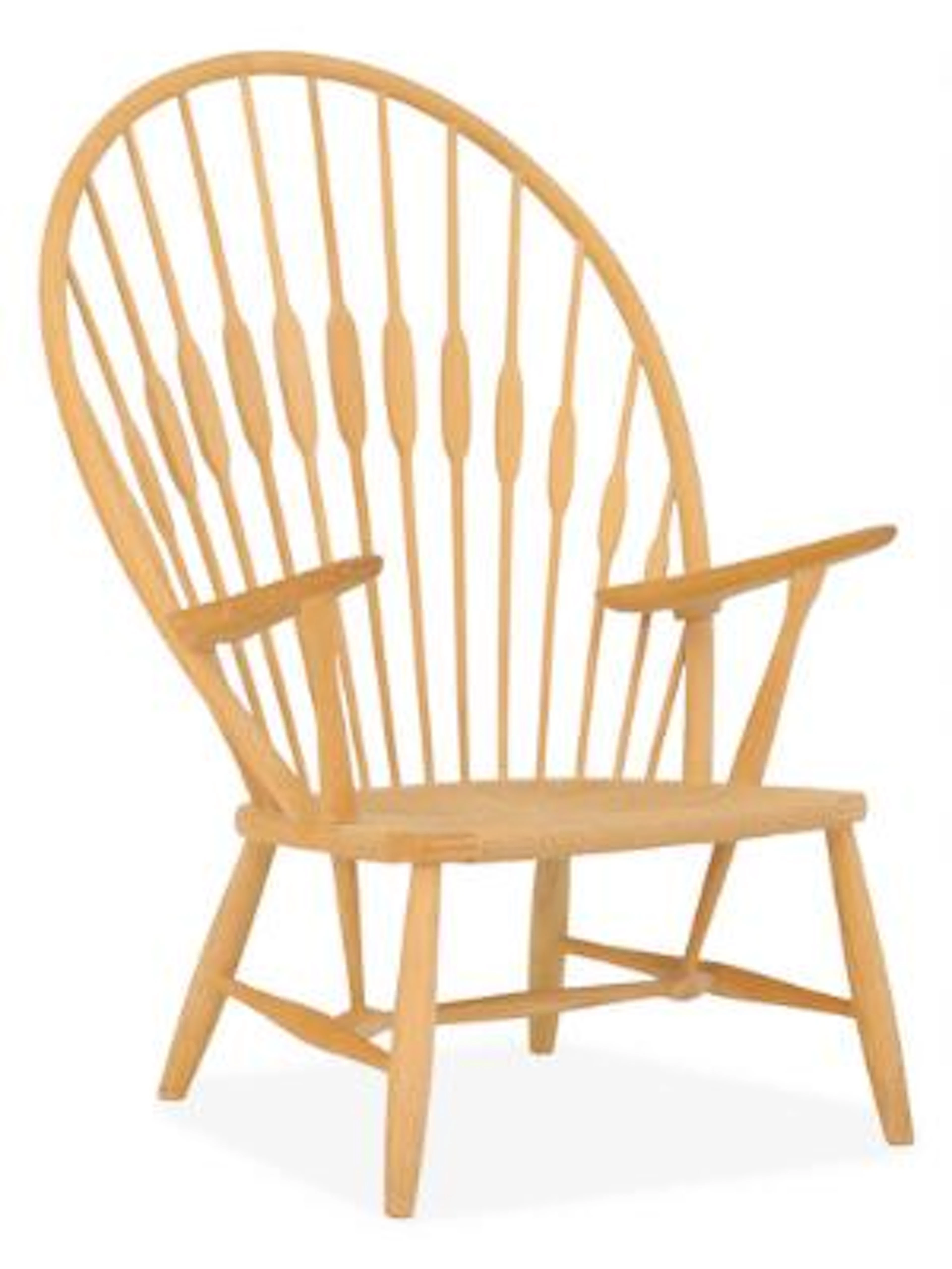 Hans J. Wegner: "The Peacock Chair". Armchair in ash wood. Seat with