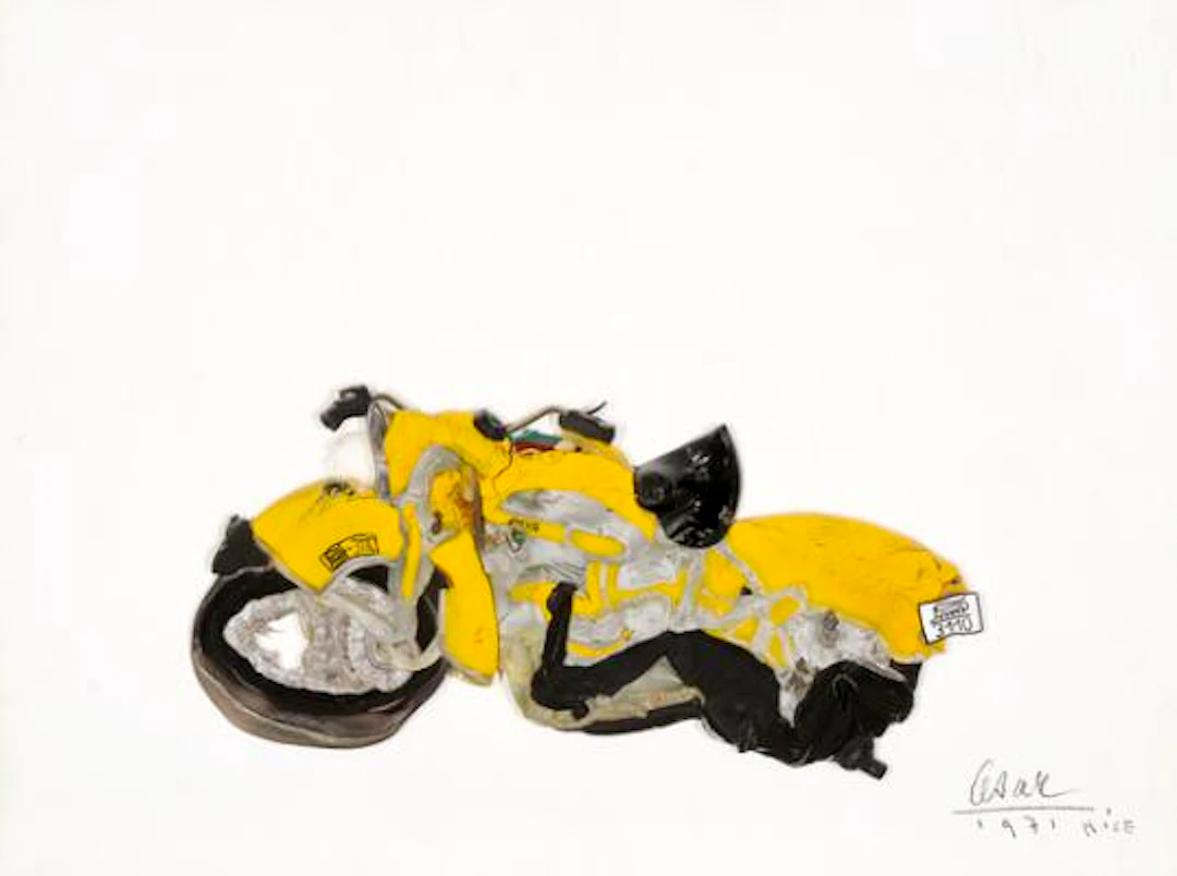 César Baldaccini: Compression de motocyclette. Signed Cesar, Nice