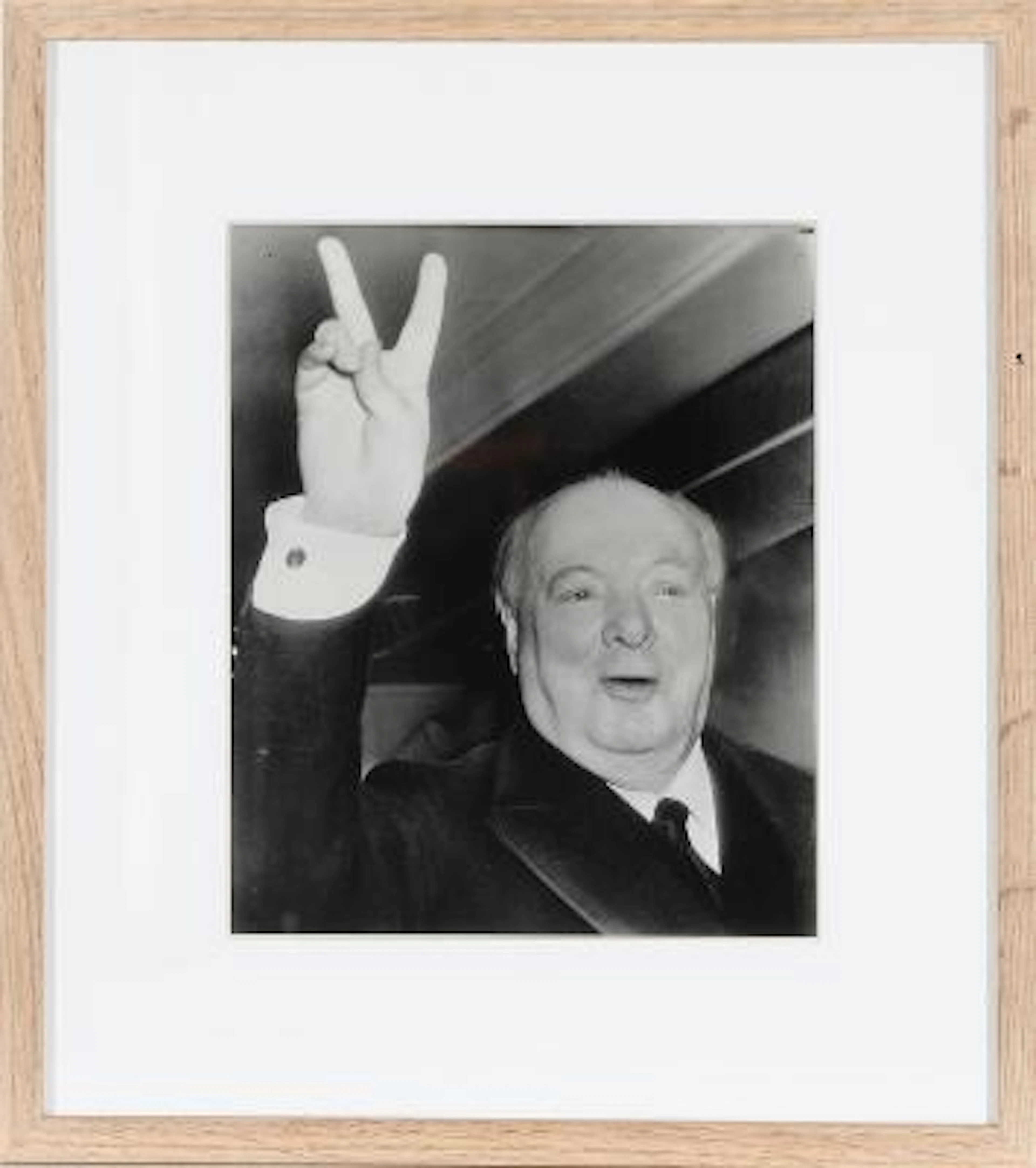 British Prime Minister Winston Churchill (1874–1965) making his famous