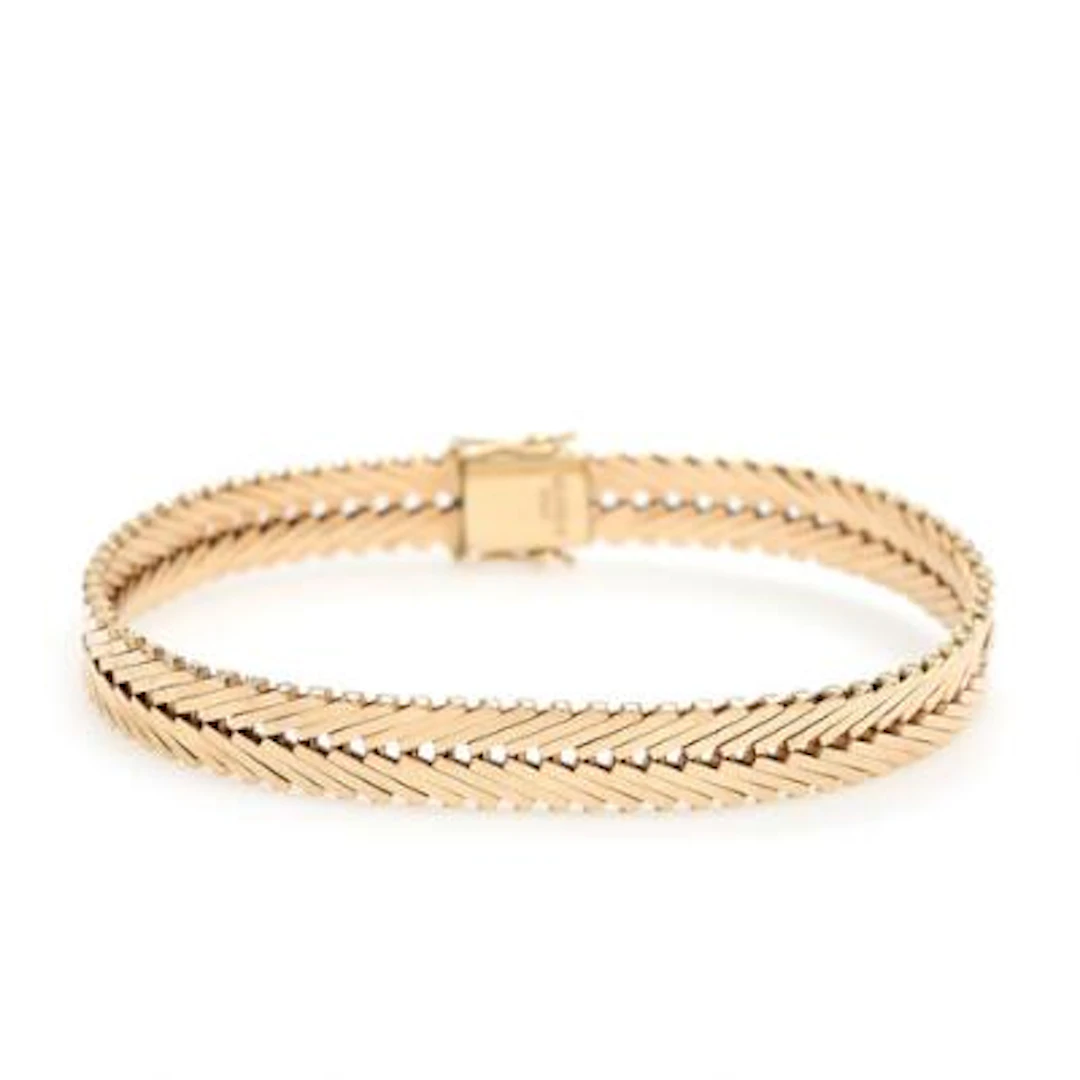 Bracelet of 14k gold. L. 19 cm. – Bruun Rasmussen Auctioneers