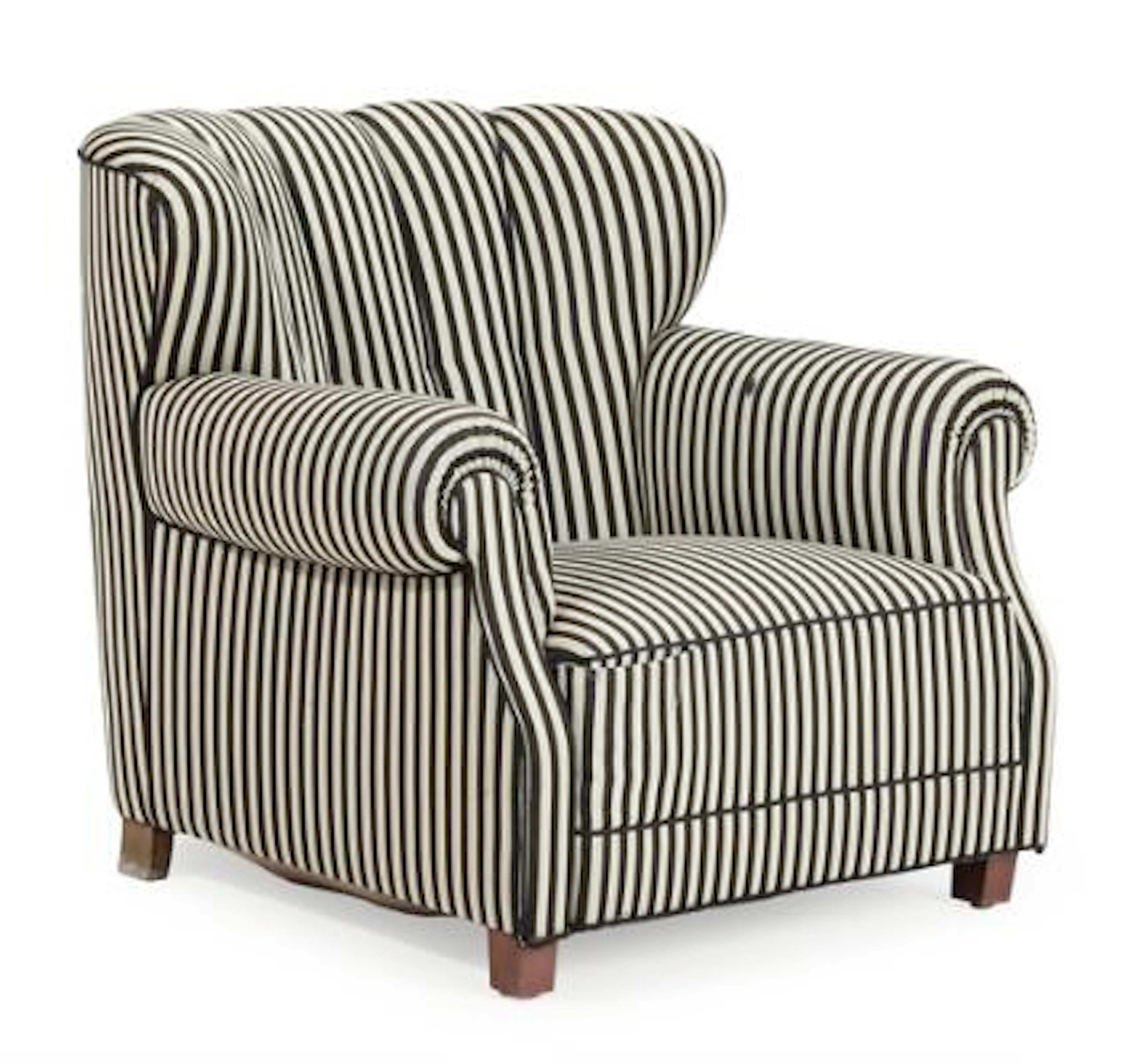 Fritz Hansen: Easy chair with stained beech legs, upholstered with