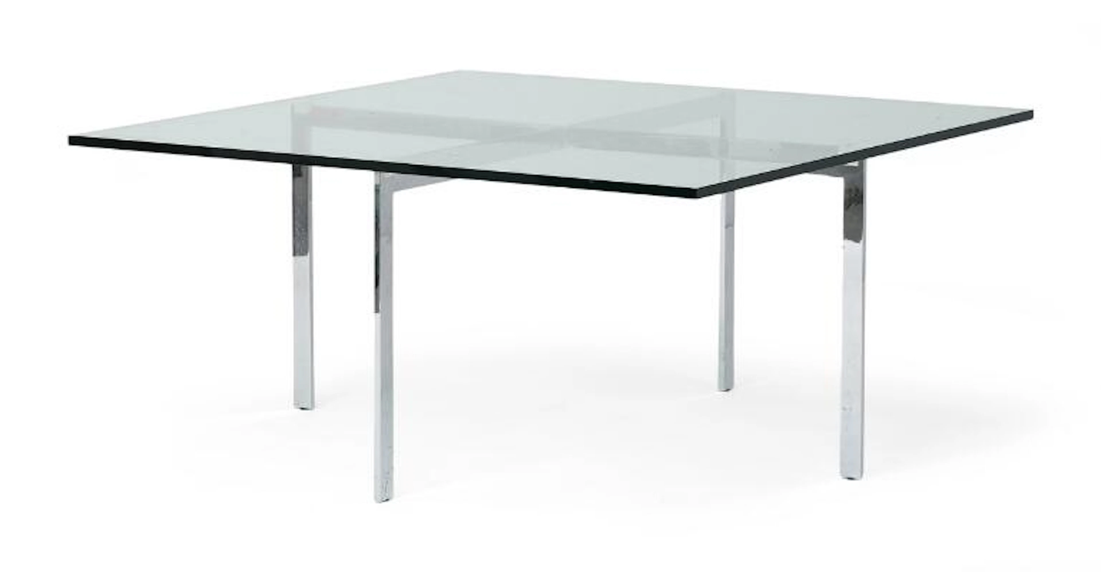 Ludwig Mies van der Rohe: "Barcelona". Quadratic coffee table with