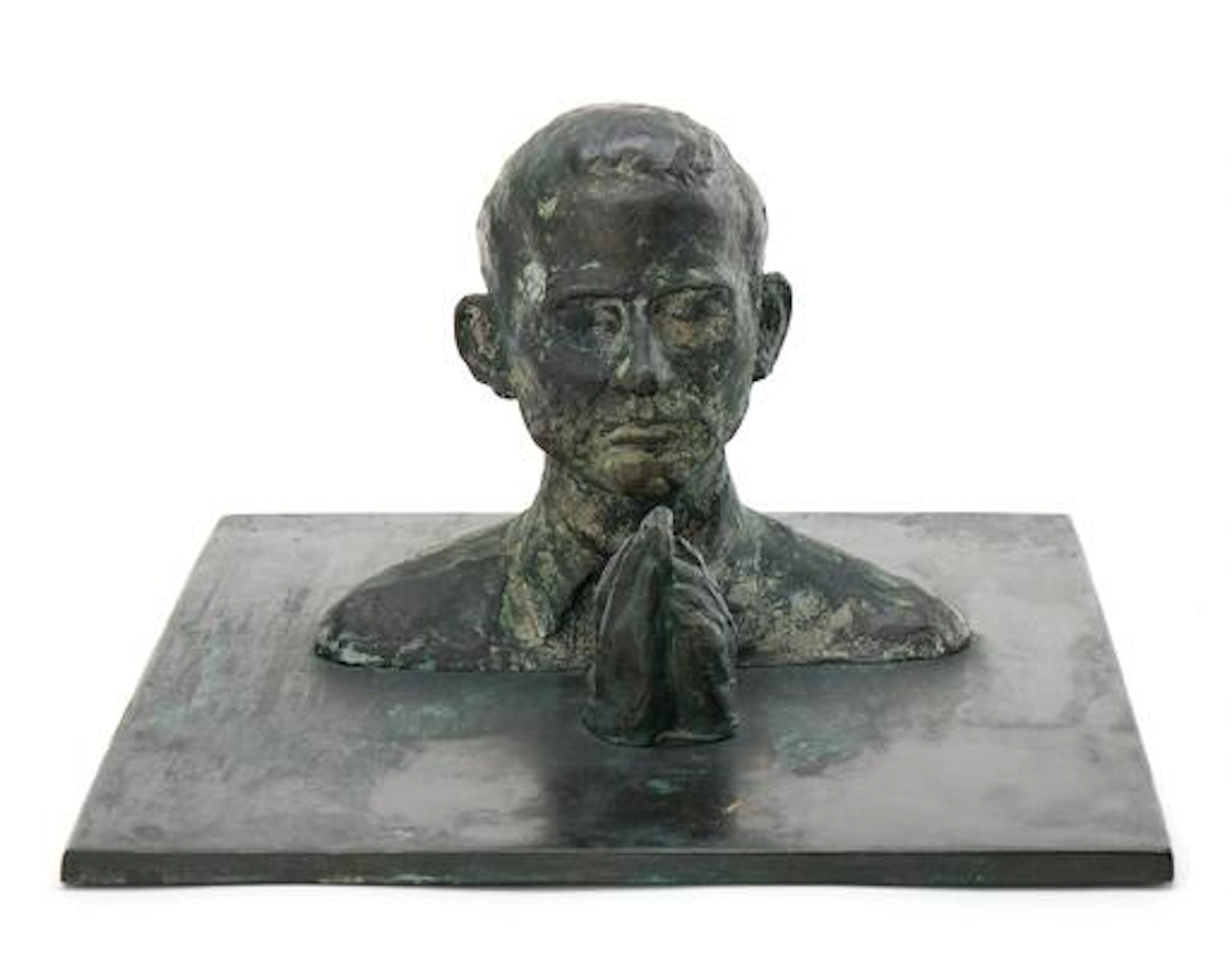 Peter Martensen: "Waterman", 2013. Unsigned. Bronze. 20 x 31 x 39