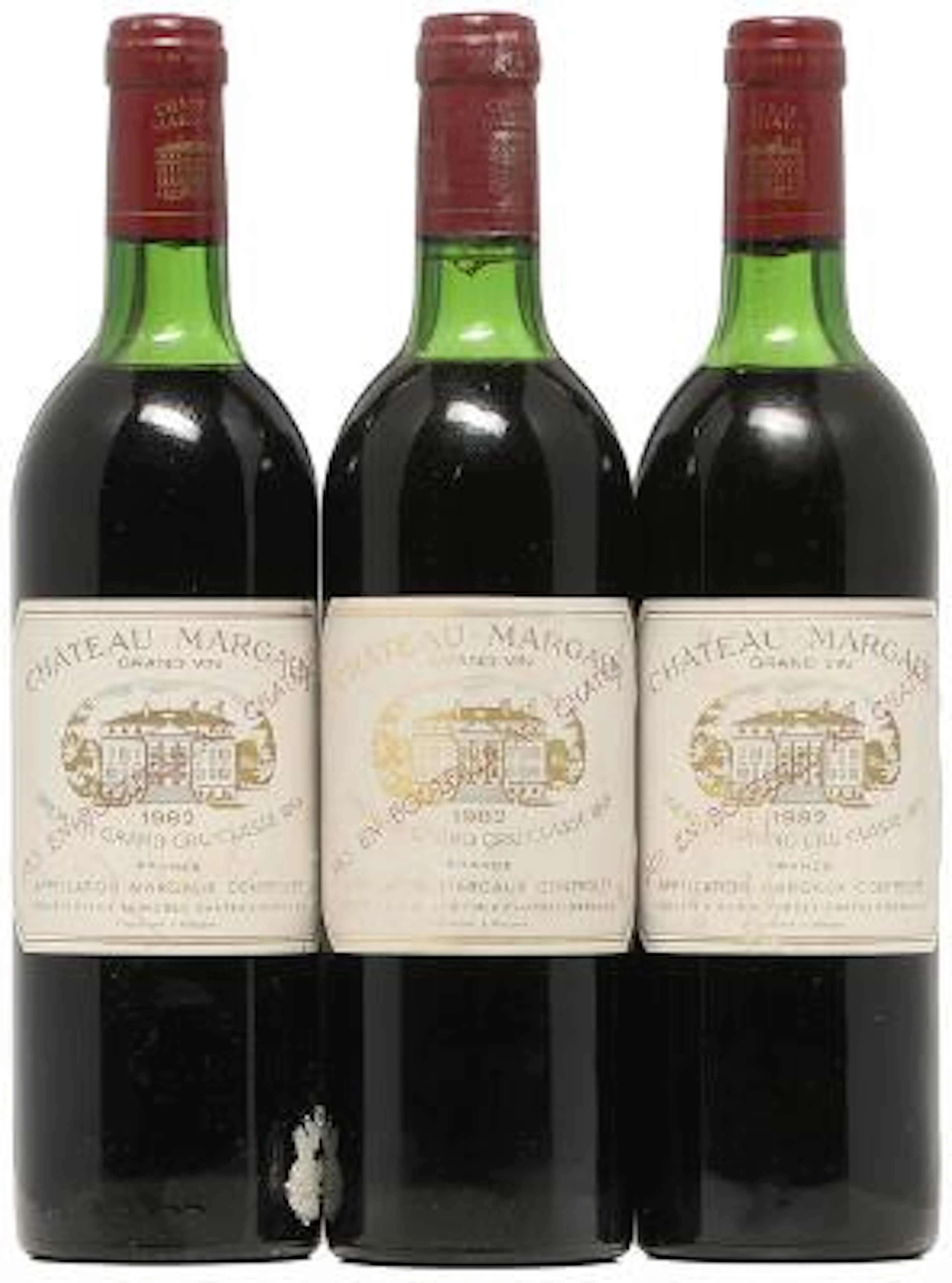 3 bts. Château Margaux, Margaux. 1. Cru Classé 1982 B/C (us). – Bruun