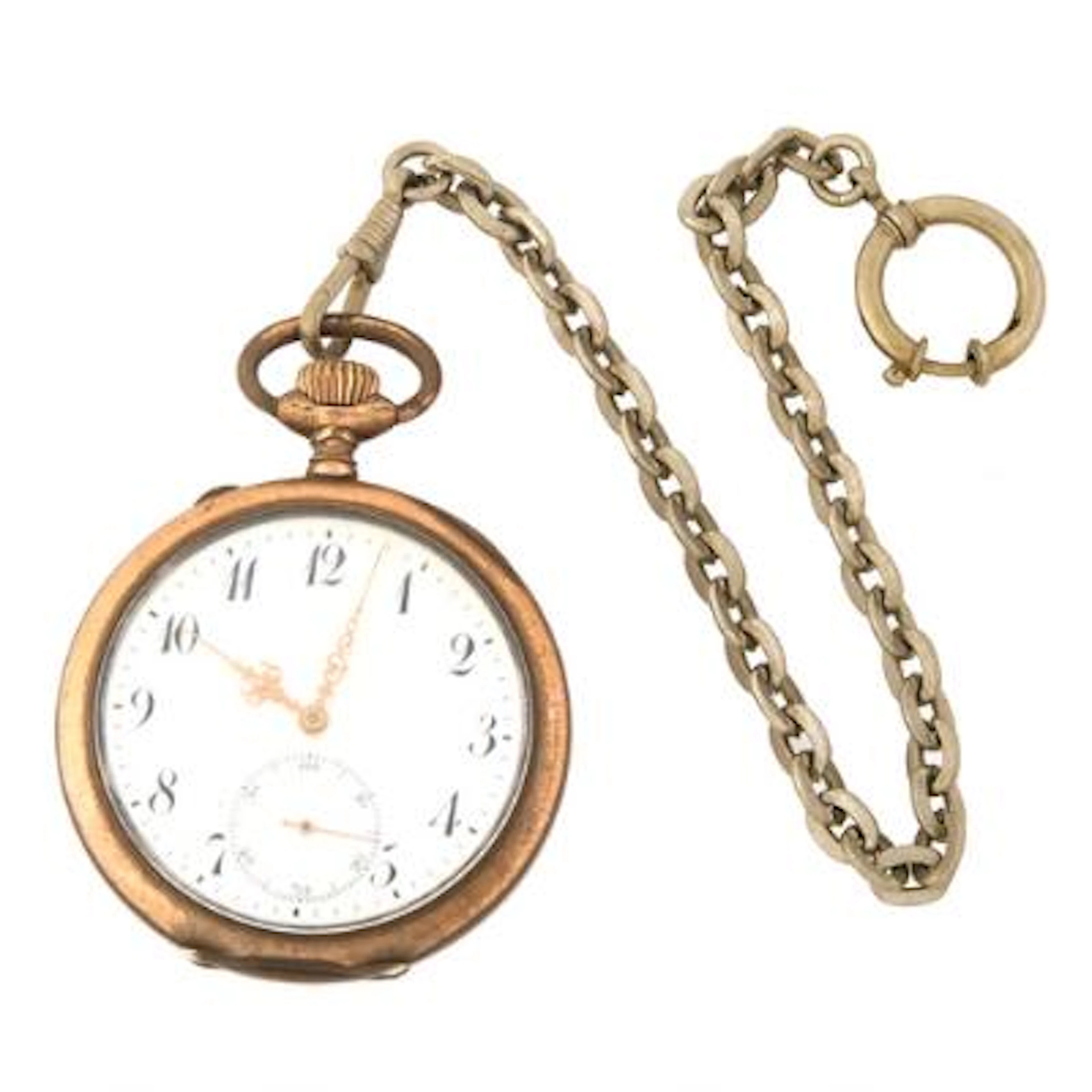 IWC: Pocket watch of gilt silver. Mechanical movement with lever escapement