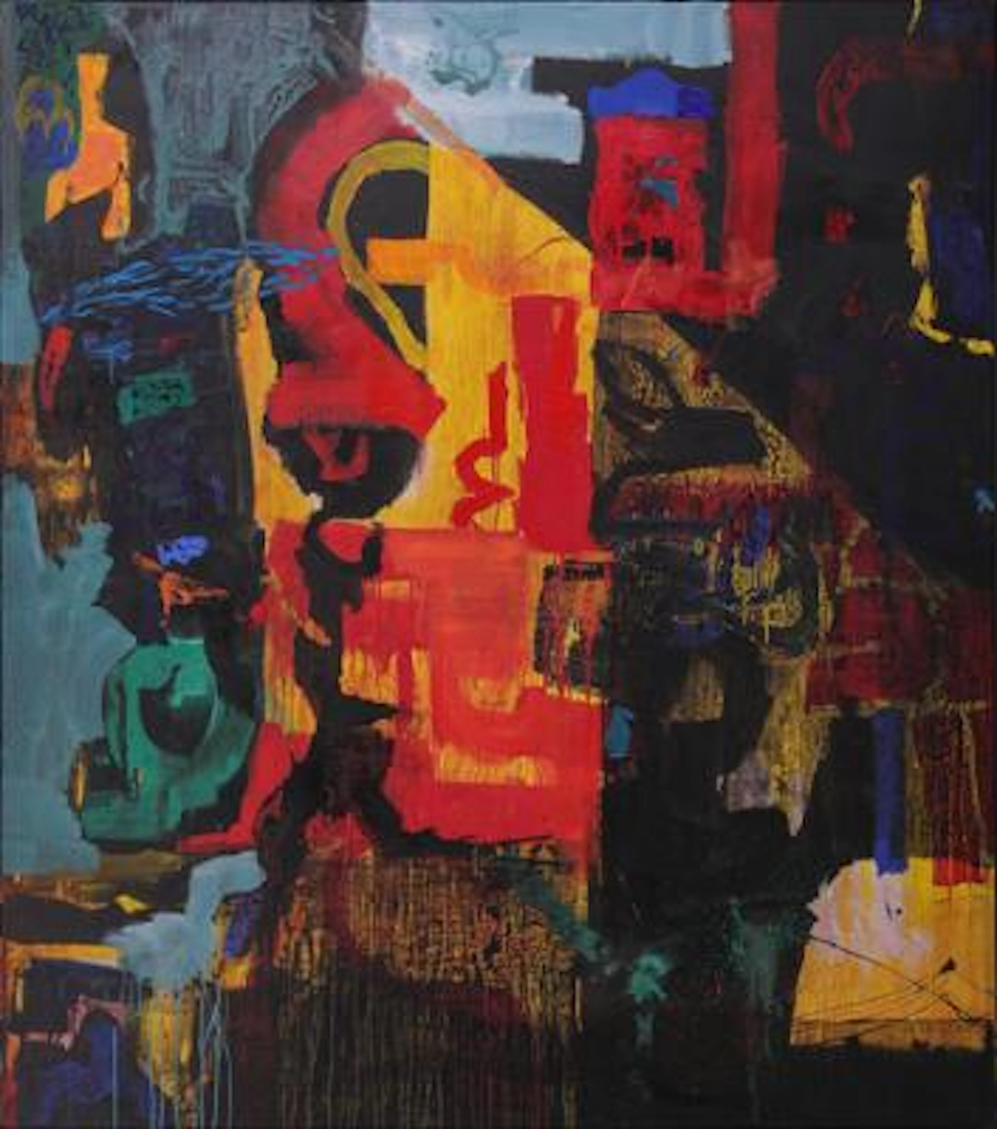 Jens Birkemose: Untitled. Unsigned. Oil on canvas. 200 x 175 cm. –