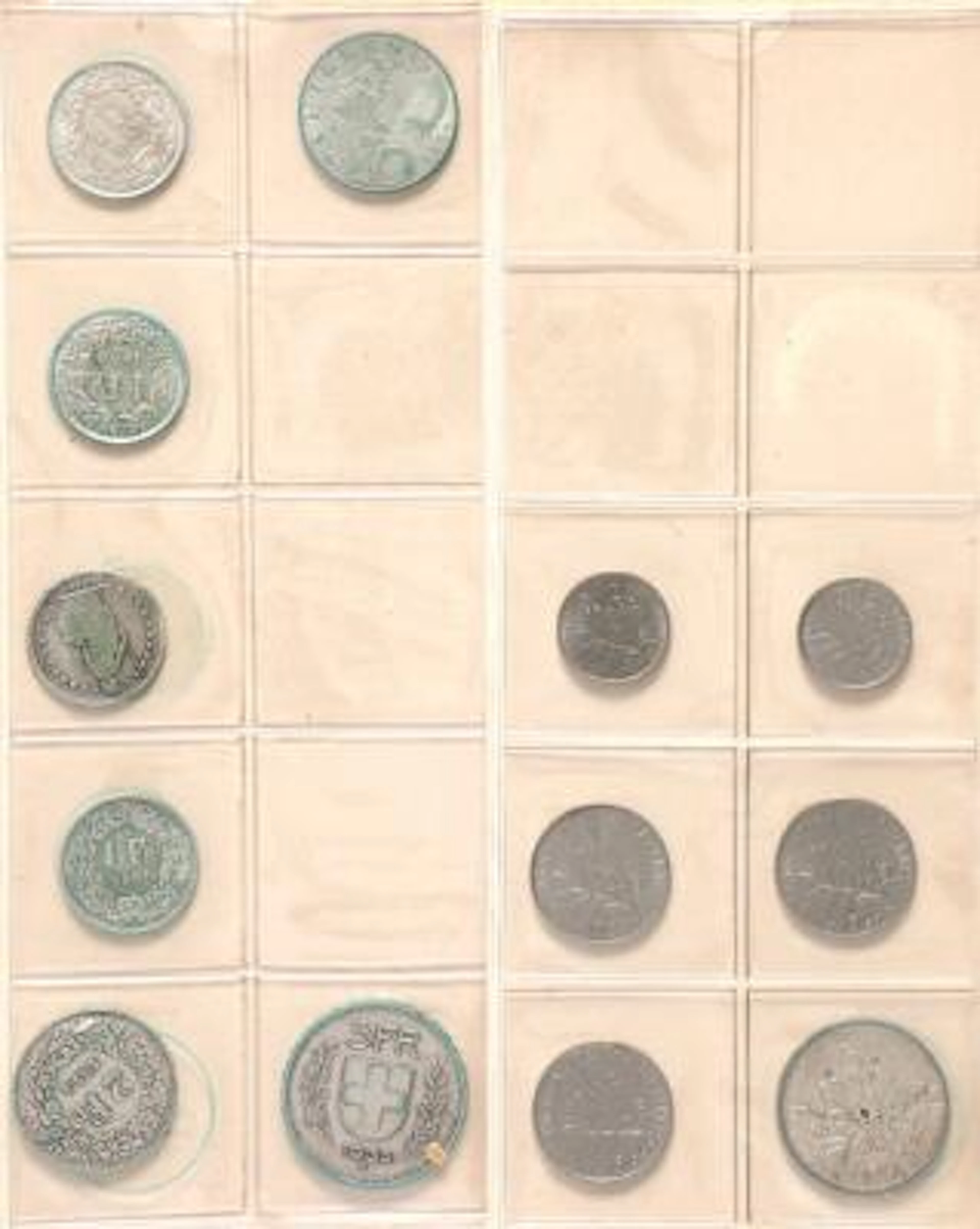 Collection of foreign coins in album, several in silver, in total