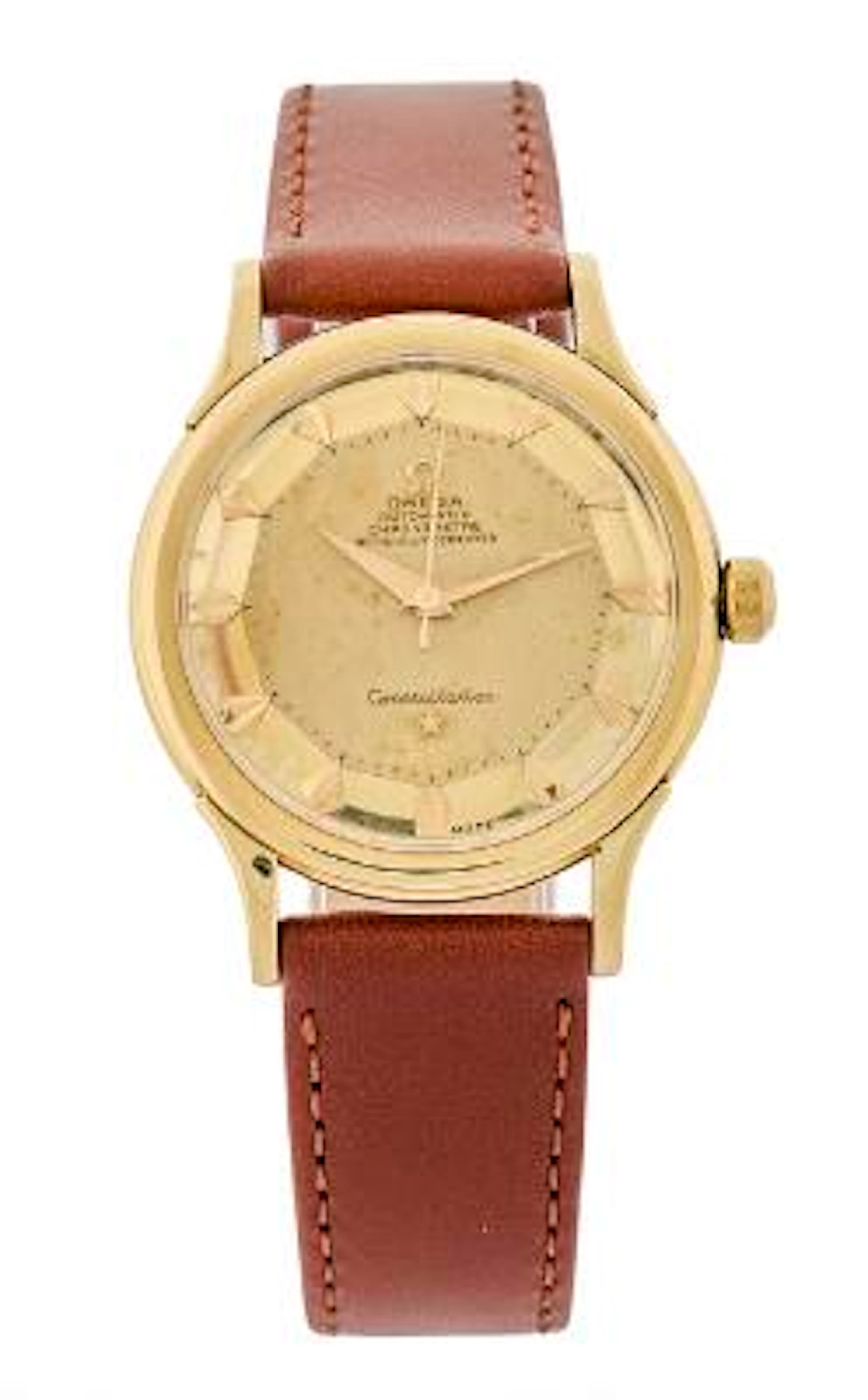 Omega: Constellation "Pie Pan De Luxe" in 18k gold, ref. 2699. Mechanical