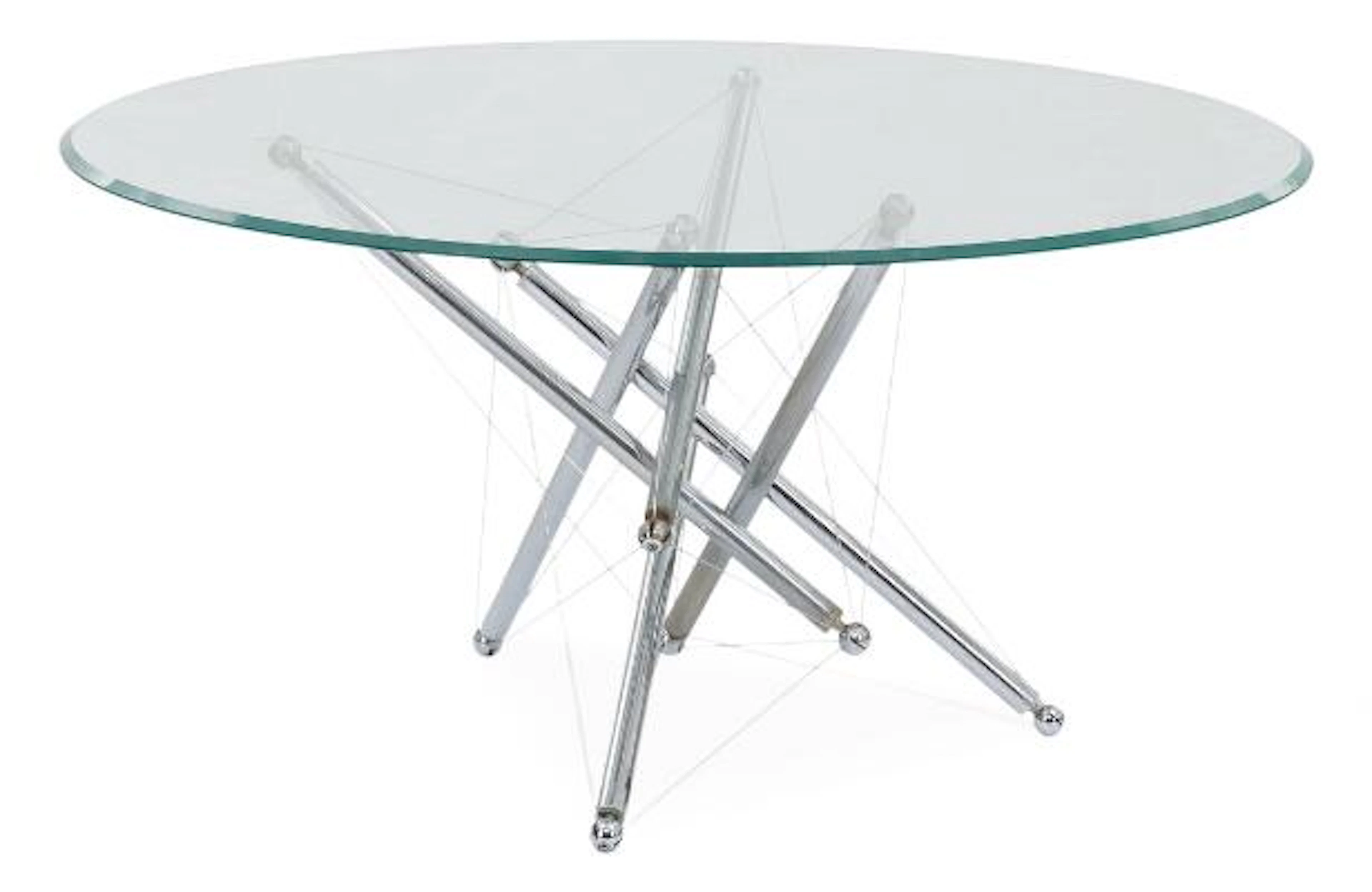 Theodore Waddell: Circular coffee table with geometrical frame of