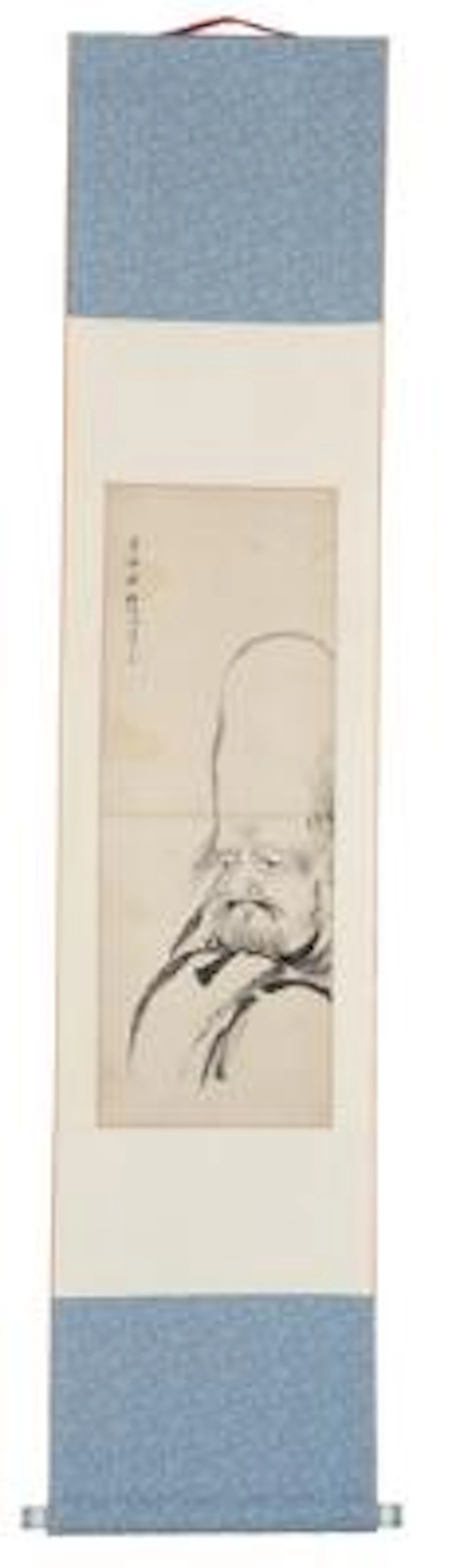 Kakemono depicting the longevity god Fukurokuju. Ink on paper. Japan.