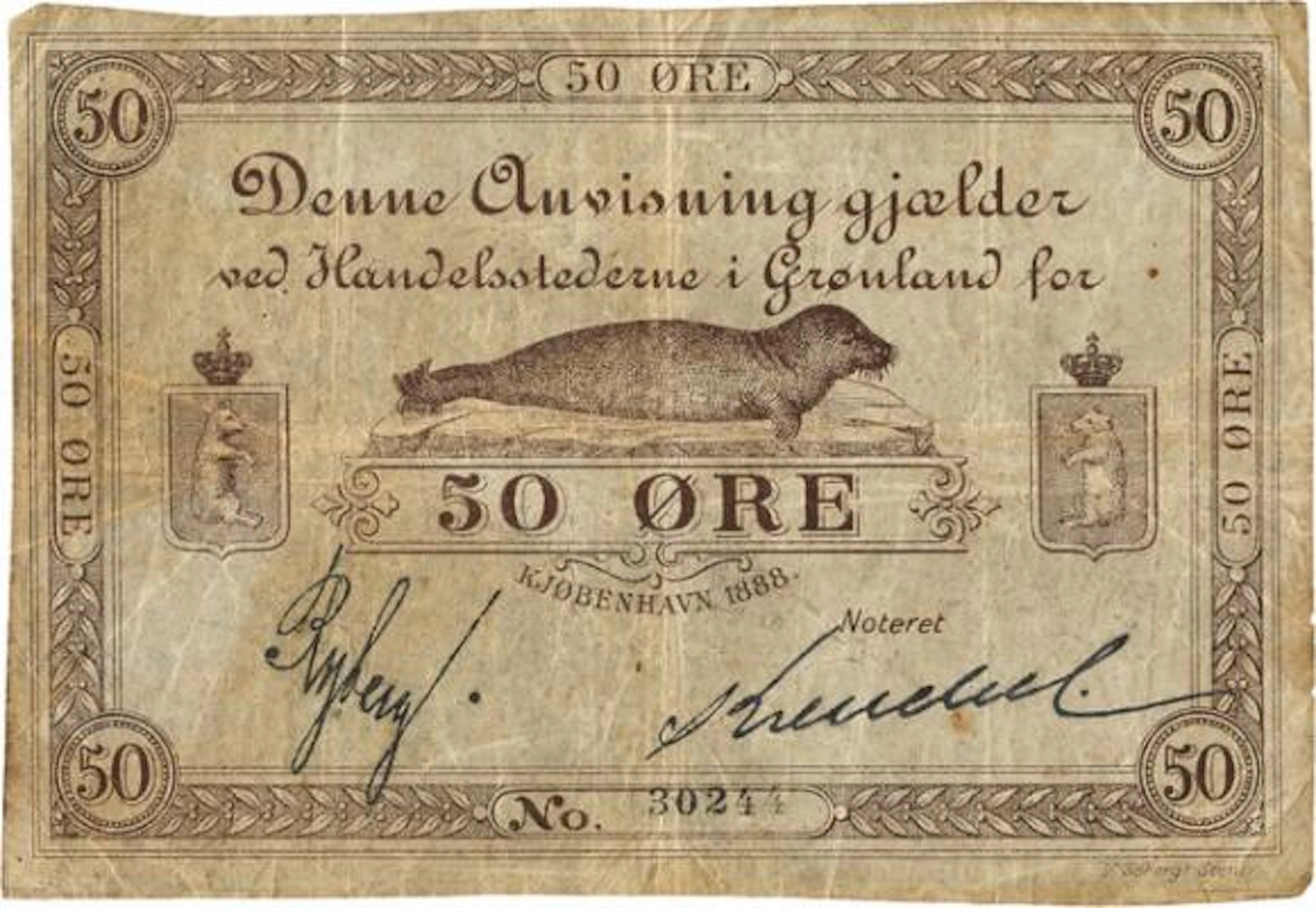 Greenland, 50 øre 1888, No. 30244, Ryberg / Krenchel, Sieg 44Ba, Pick