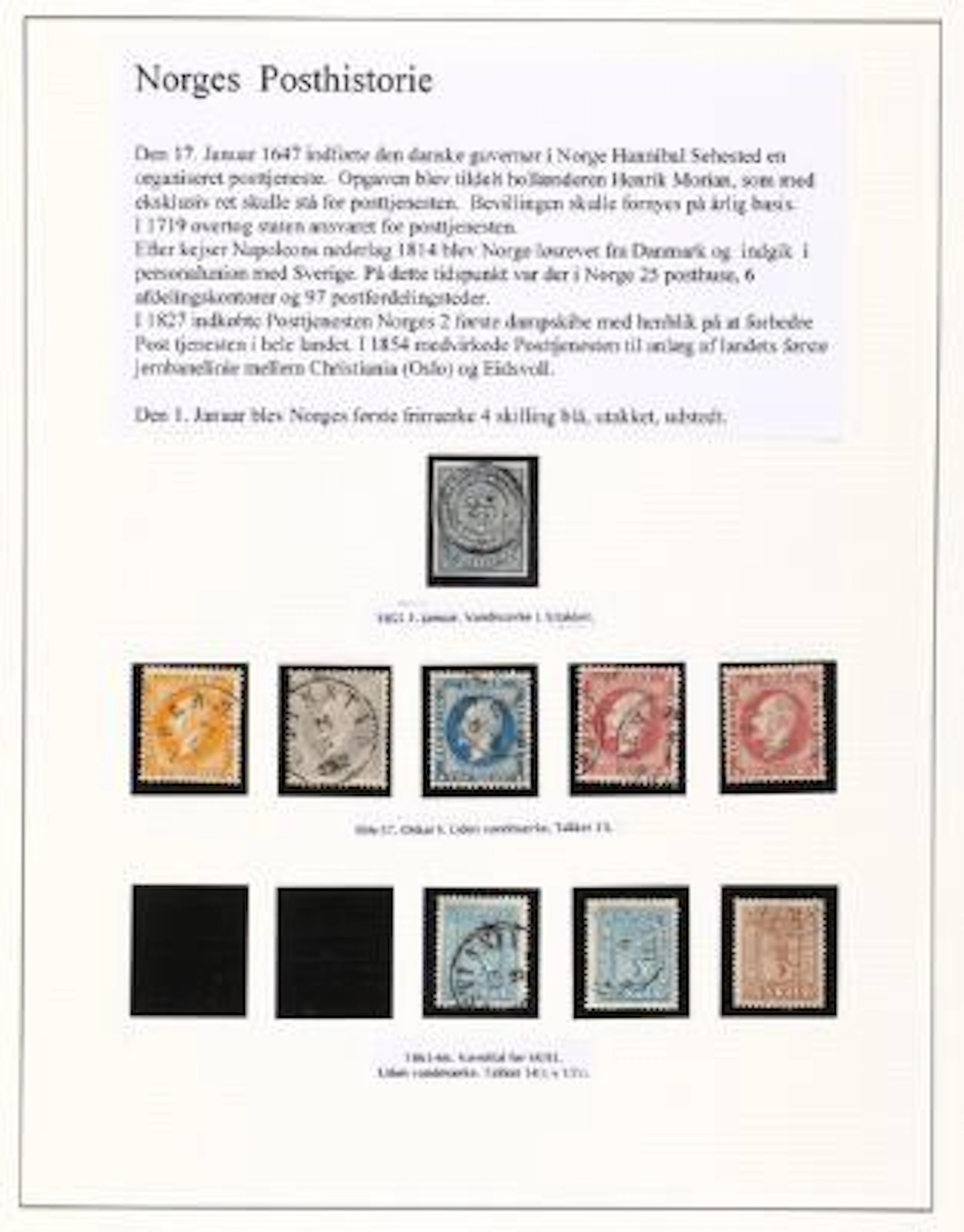 Norway. 1855-2013. Very fine and well organized collection on homemade