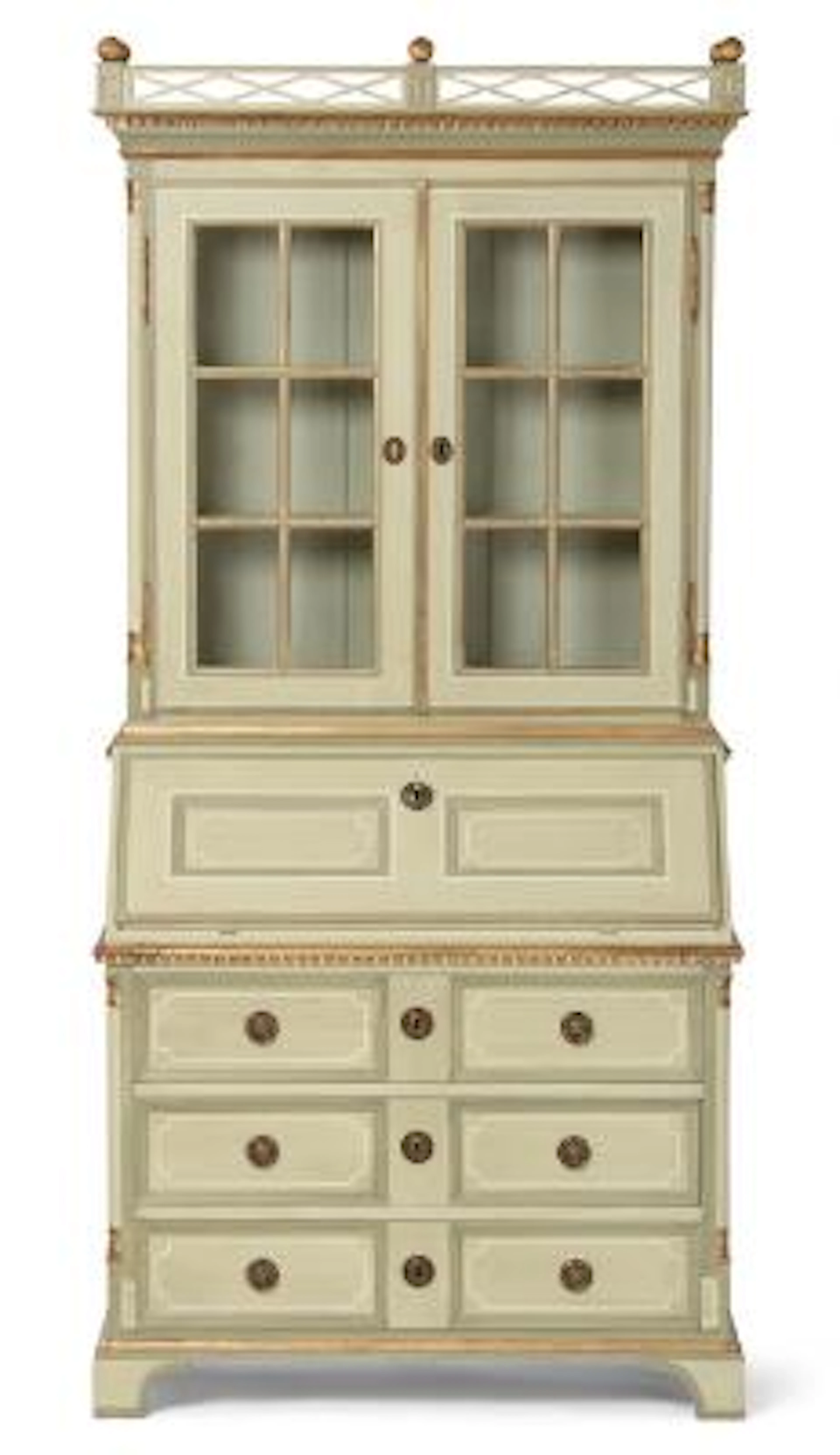 A Southern Jutlandic Louis XVI style secretaire. Louis XVI form. 20th