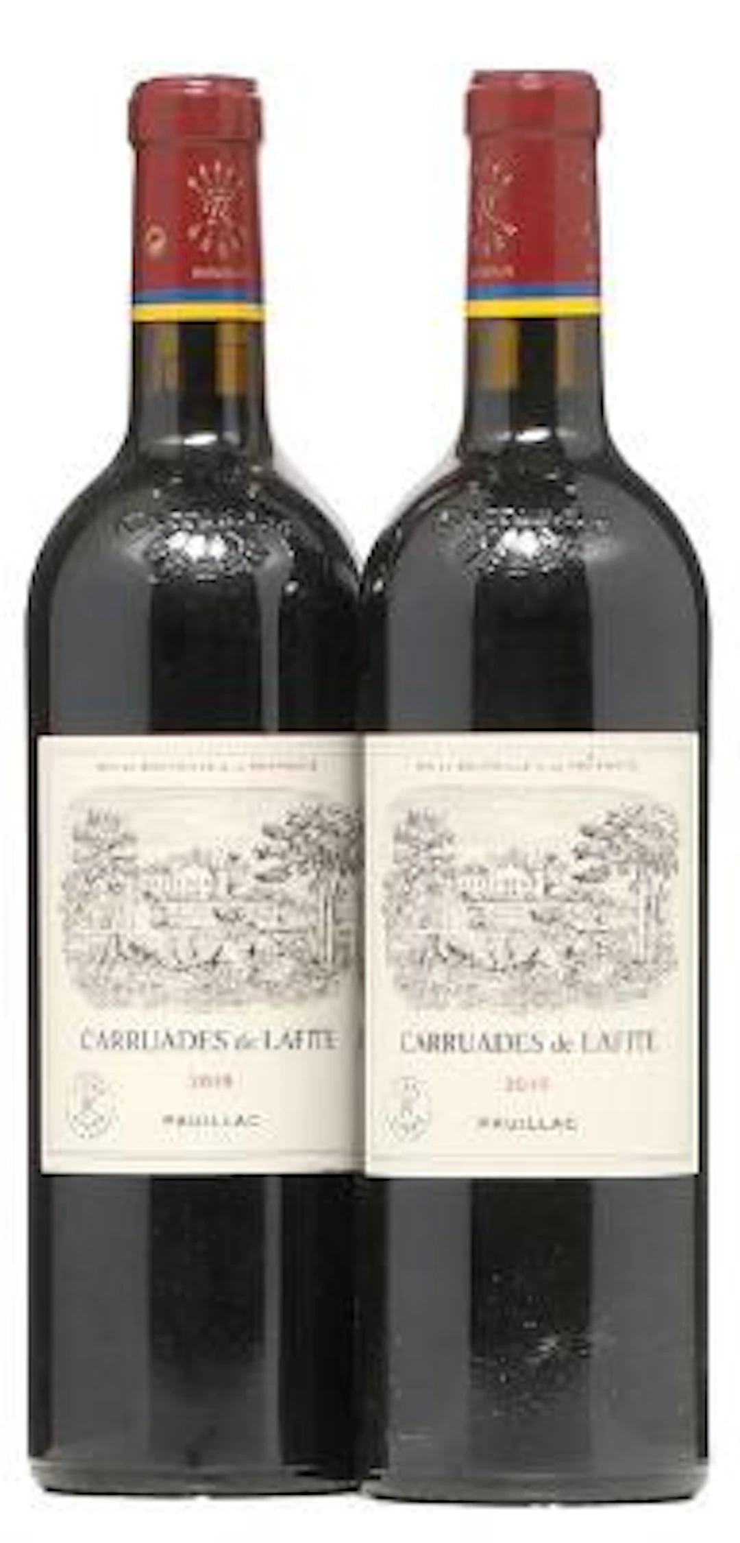 2 bts. Carruades de Lafite, 2wine Ch. Lafite Rothschild 2010 A (hf/in).
