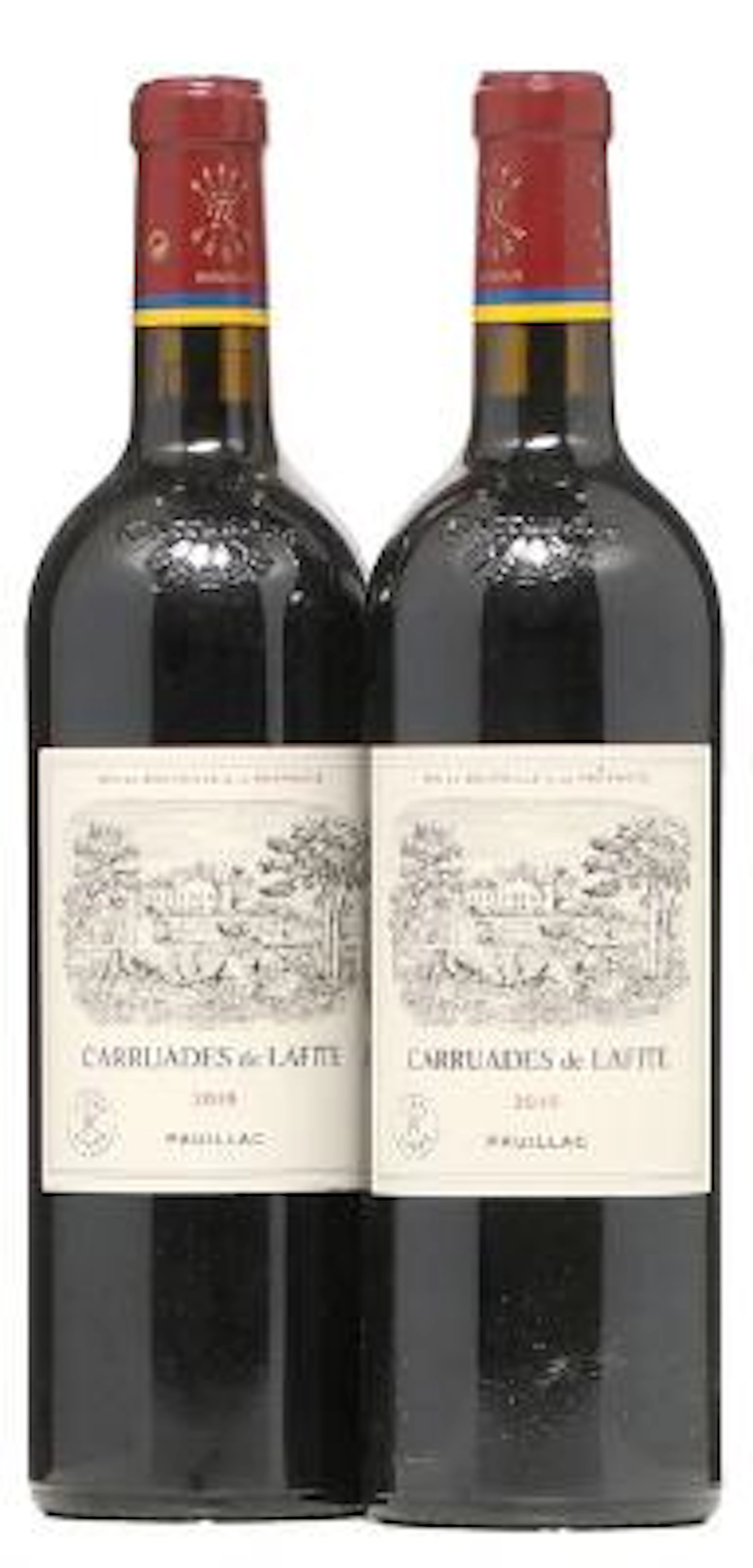 2 bts. Carruades de Lafite, 2wine Ch. Lafite Rothschild 2010 A (hf/in).