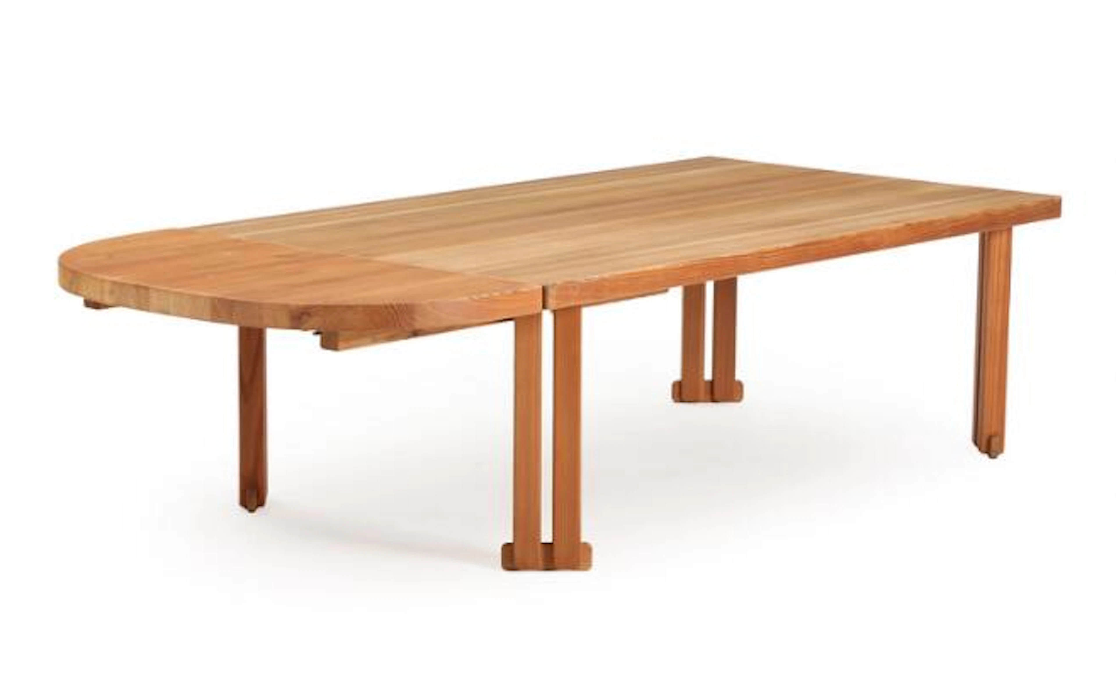 Vagn M. Fuglsang: A solid siberian larch coffee table with extension
