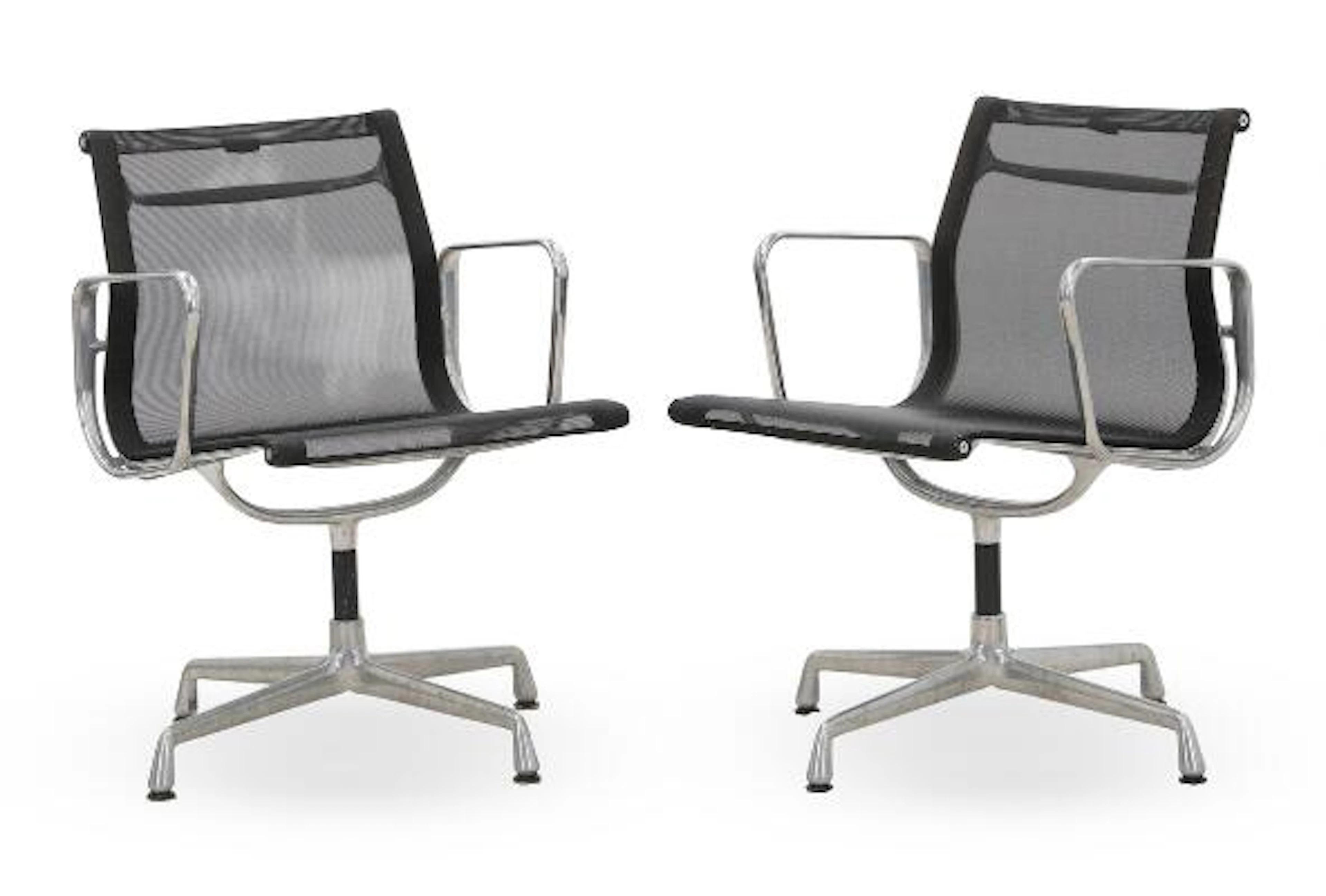 Ray Eames, Charles Eames: "Aluminium Group". A pair of armchairs with