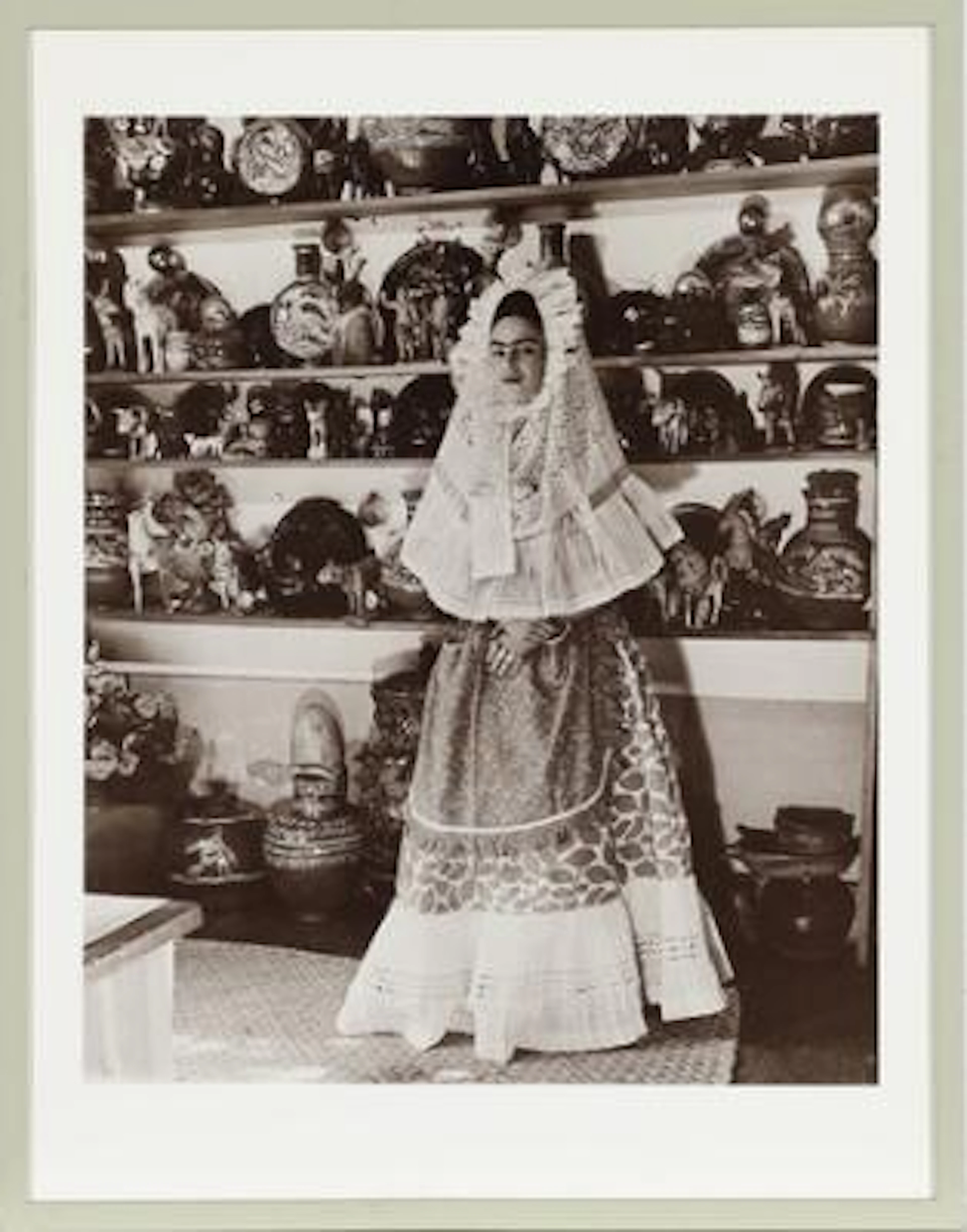 Bernard Silberstein: Large sepia-toned portrait photograph of Mexican
