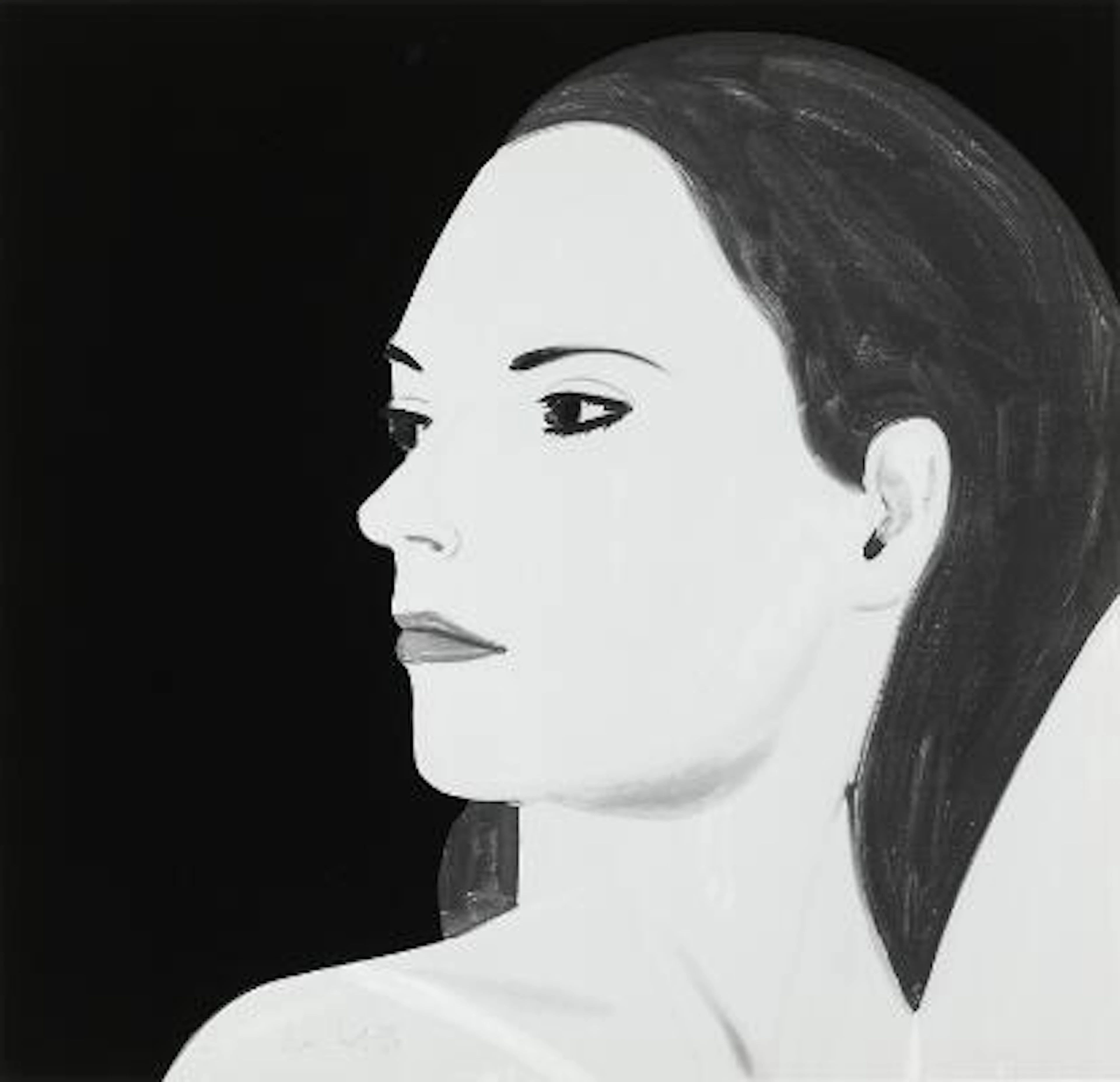 Alex Katz: "Laura 5", 2018. Signed Alex Katz, 66/125. Archival pigment