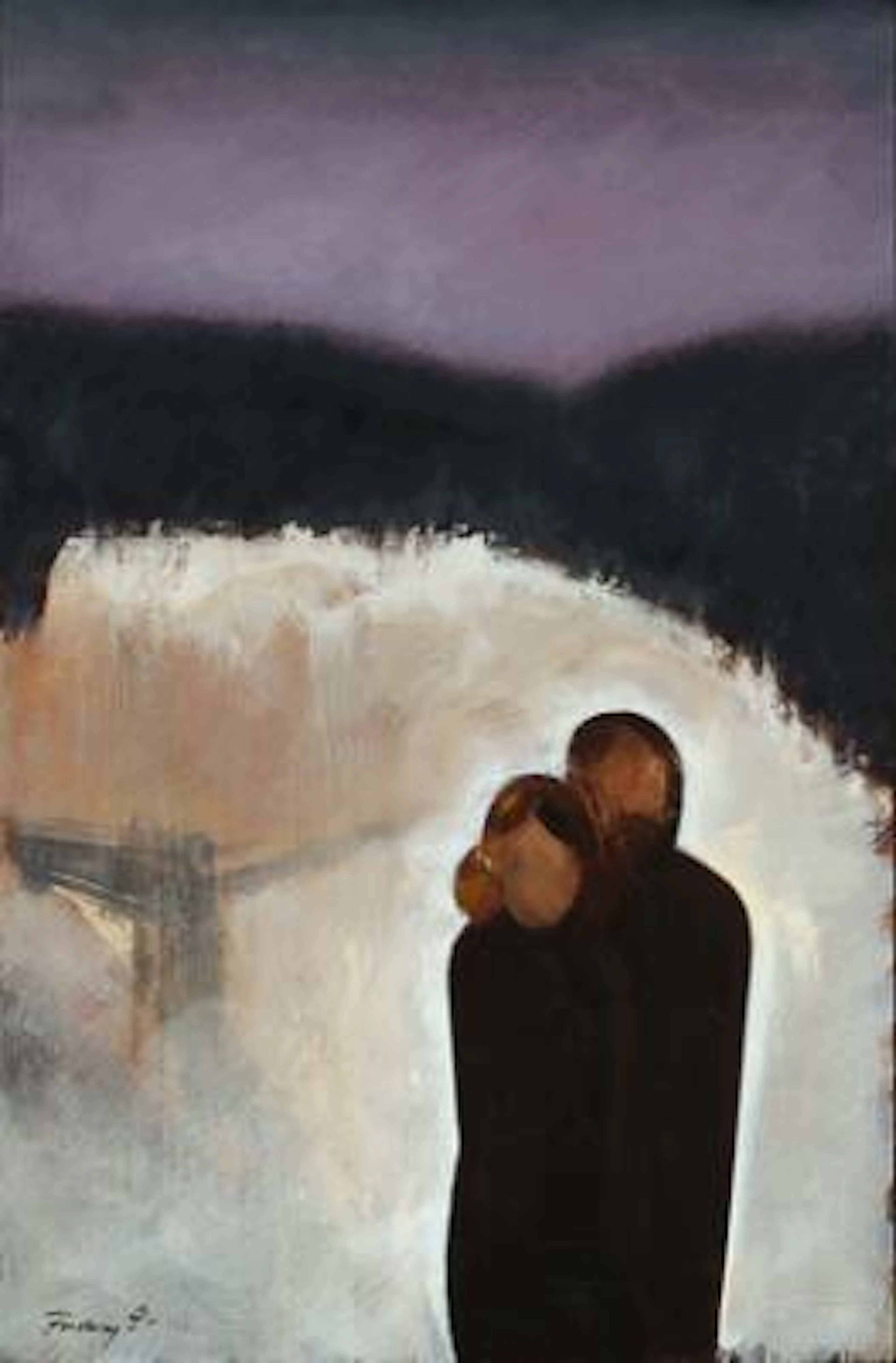 Freddy Eriksen: Untitled. Signed Freddy E. Oil on canvas. 66 × 100