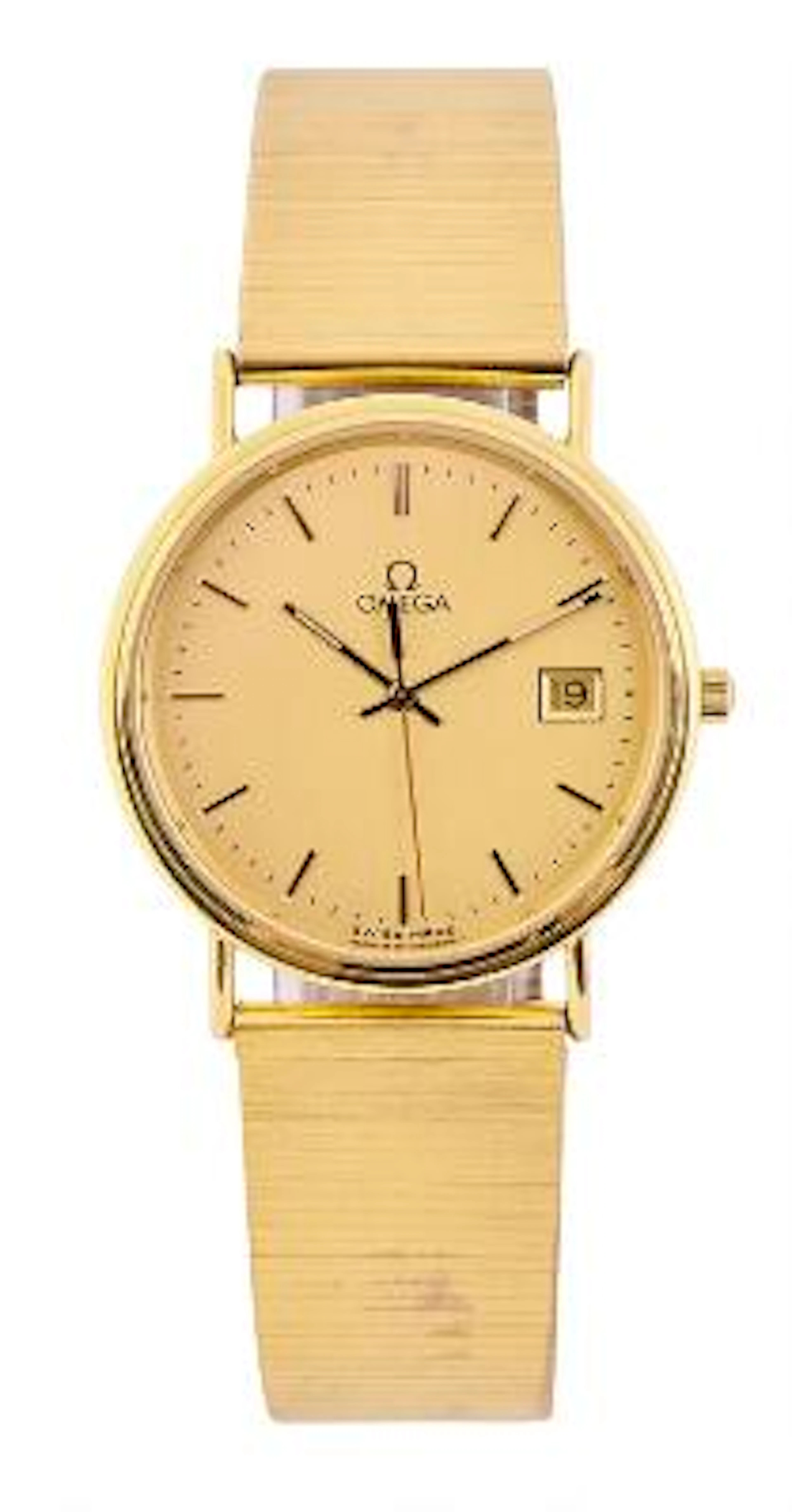 Omega: Jubilee of 18k gold, ref. 196.750 M2. Quartz movement with