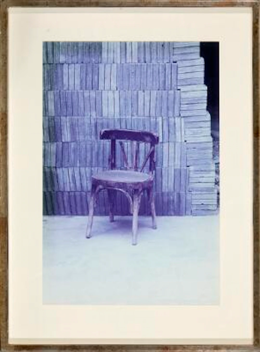 Peter Bonnén: House facade and Chair by brick wall, Cairo. Unsigned.