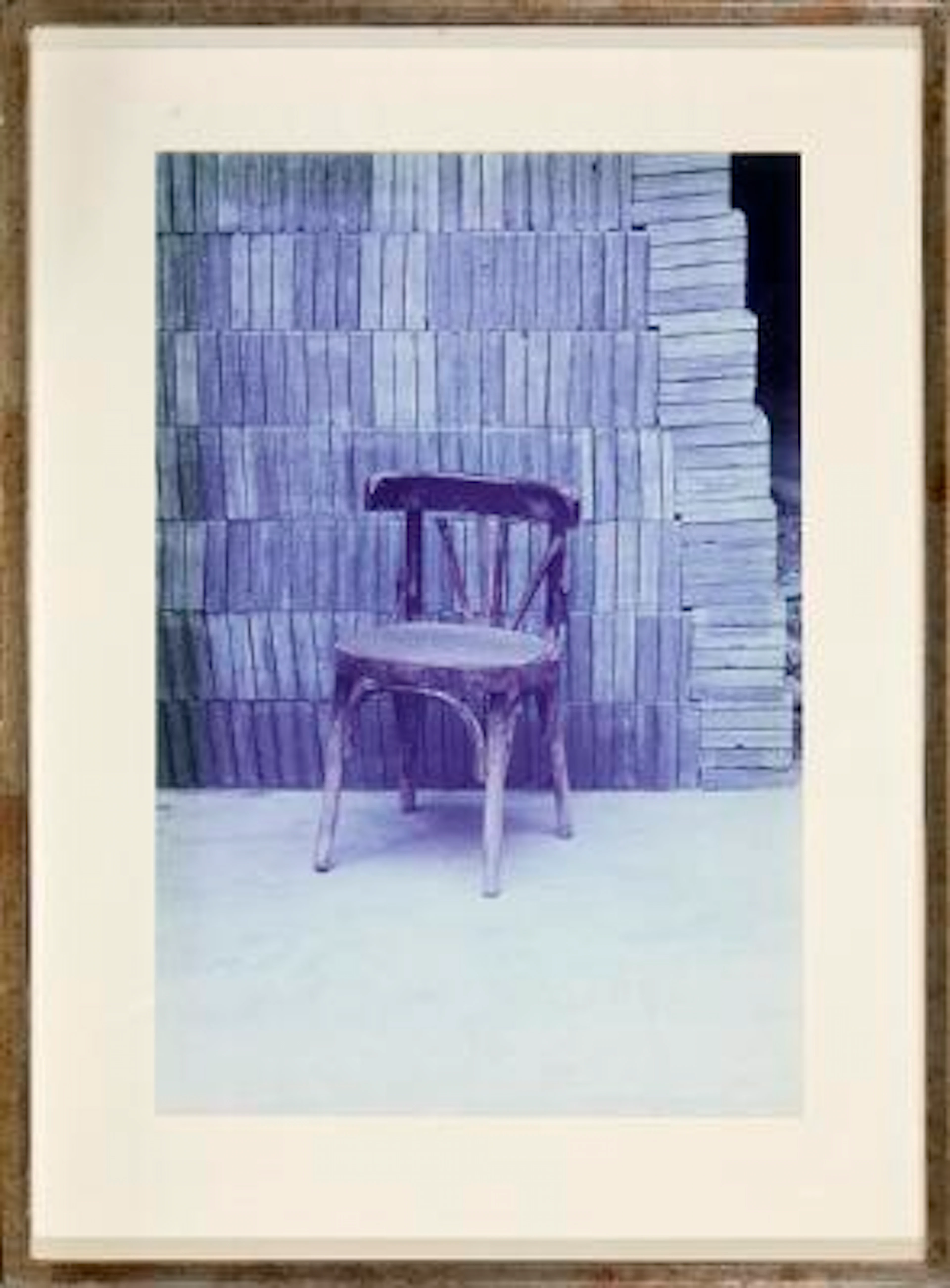 Peter Bonnén: House facade and Chair by brick wall, Cairo. Unsigned.