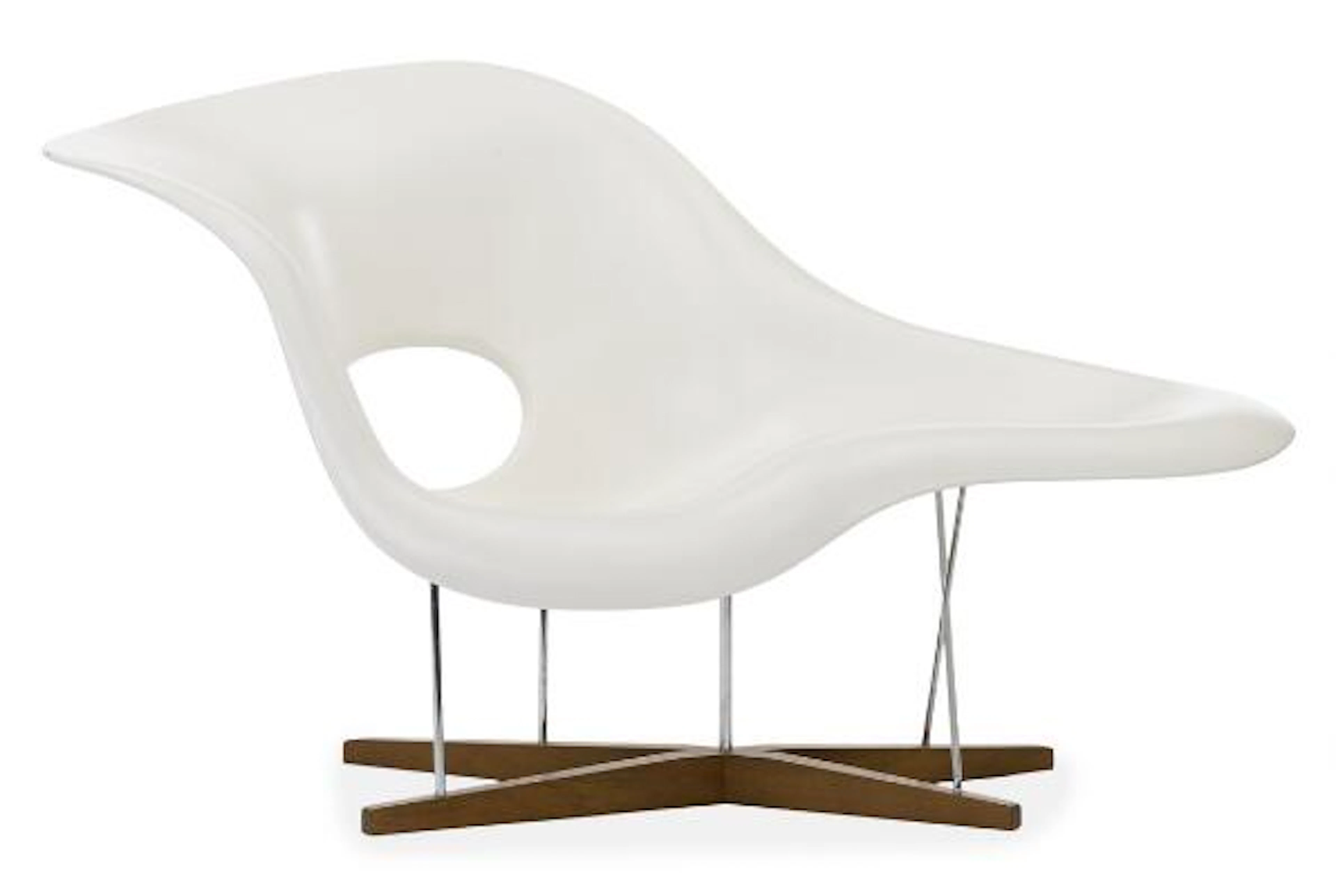 Charles Eames, Ray Eames: "La Chaise". Lounge chair with sculptural