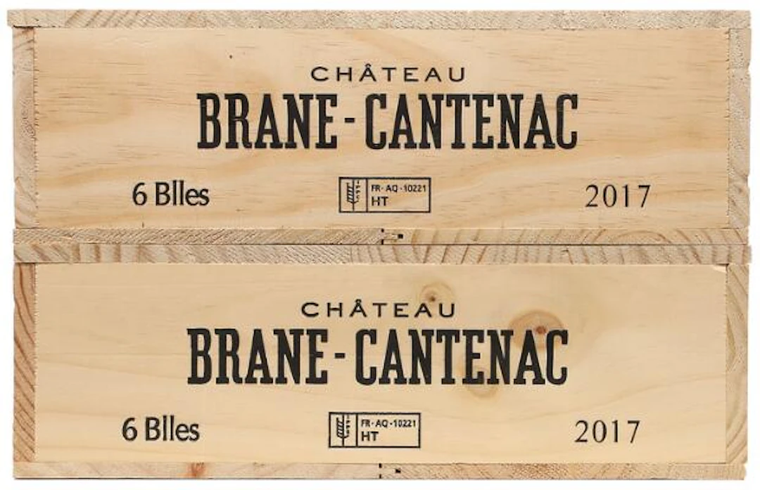 12 bts. Château Brane Cantenac, Margaux. 2. Cru Classé 2017 A (hf/in).