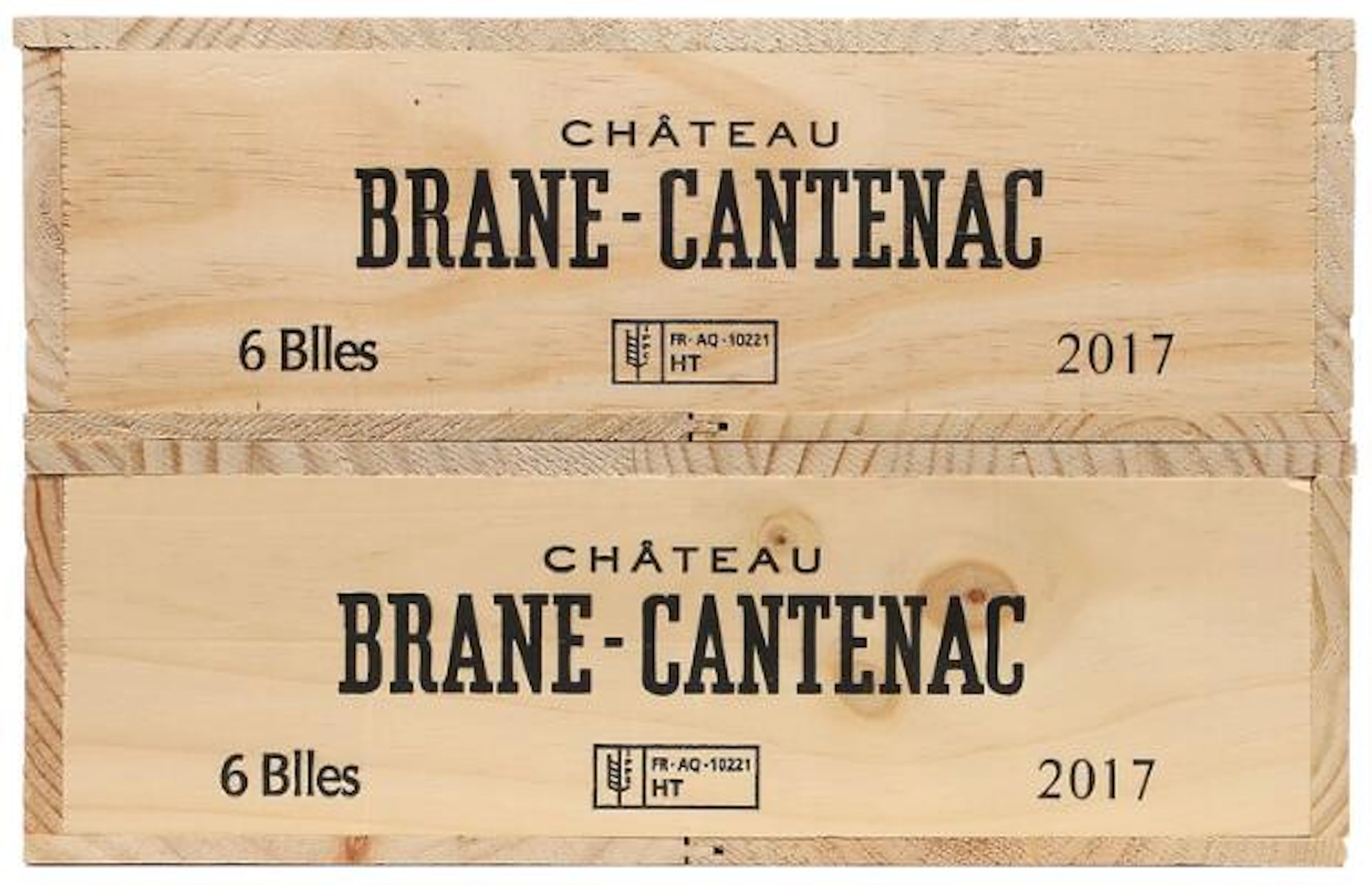 12 bts. Château Brane Cantenac, Margaux. 2. Cru Classé 2017 A (hf/in).