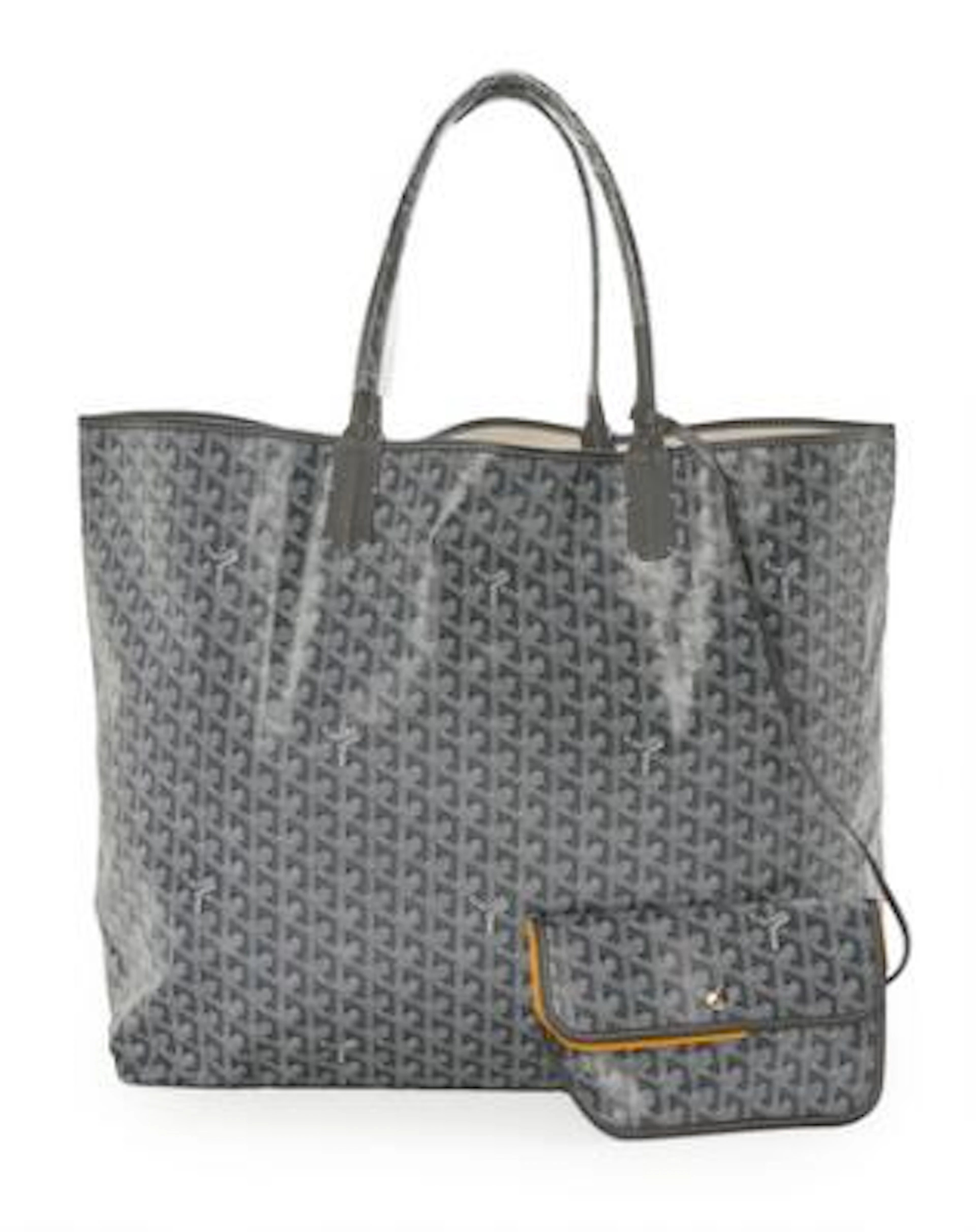 Goyard: A "St Louis" tote bag of grey Goyardine monogram coated canvas
