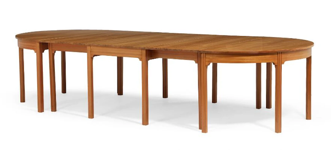Kaare Klint: Conference table of solid mahogany, consisting of two