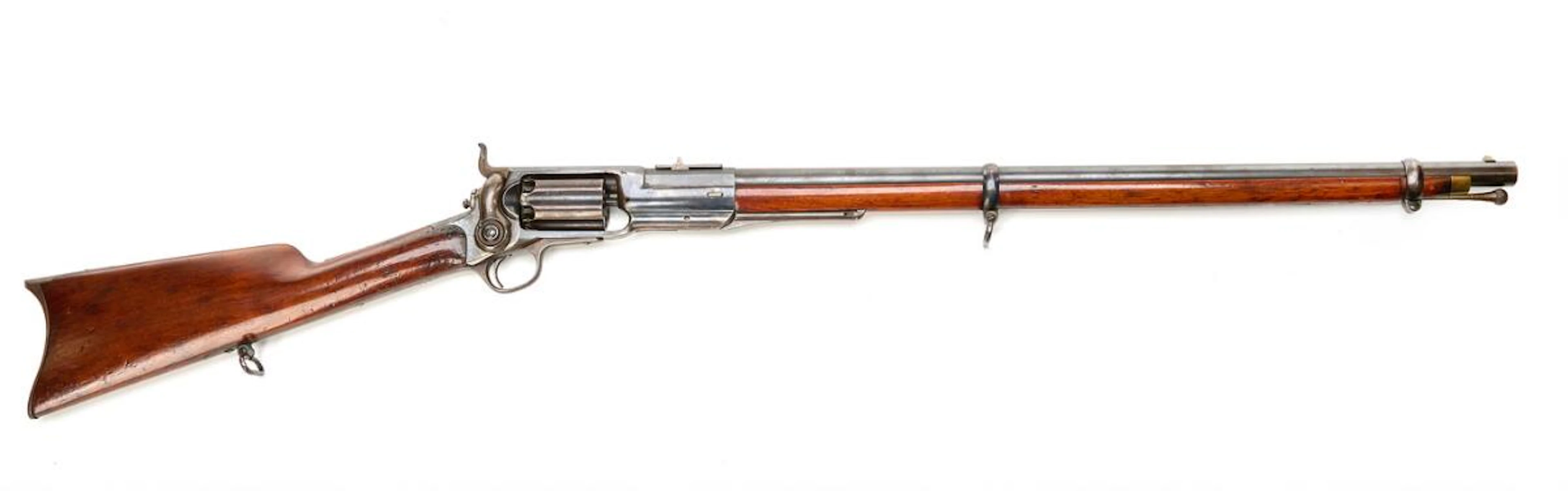 A good Colt M/1855 full-stock revolver rifle no. 982 in caliber 44.