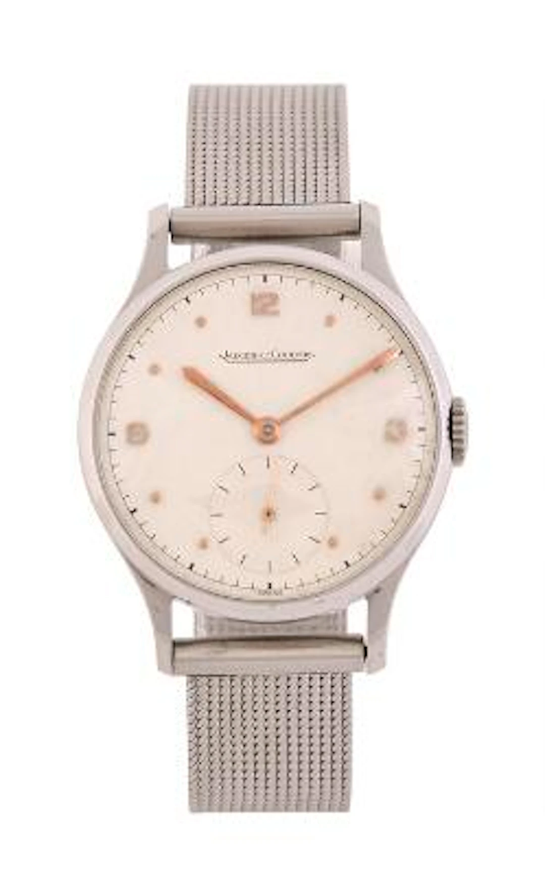 Jaeger-LeCoultre: Wristwatch of steel. Mechanical movement with manual