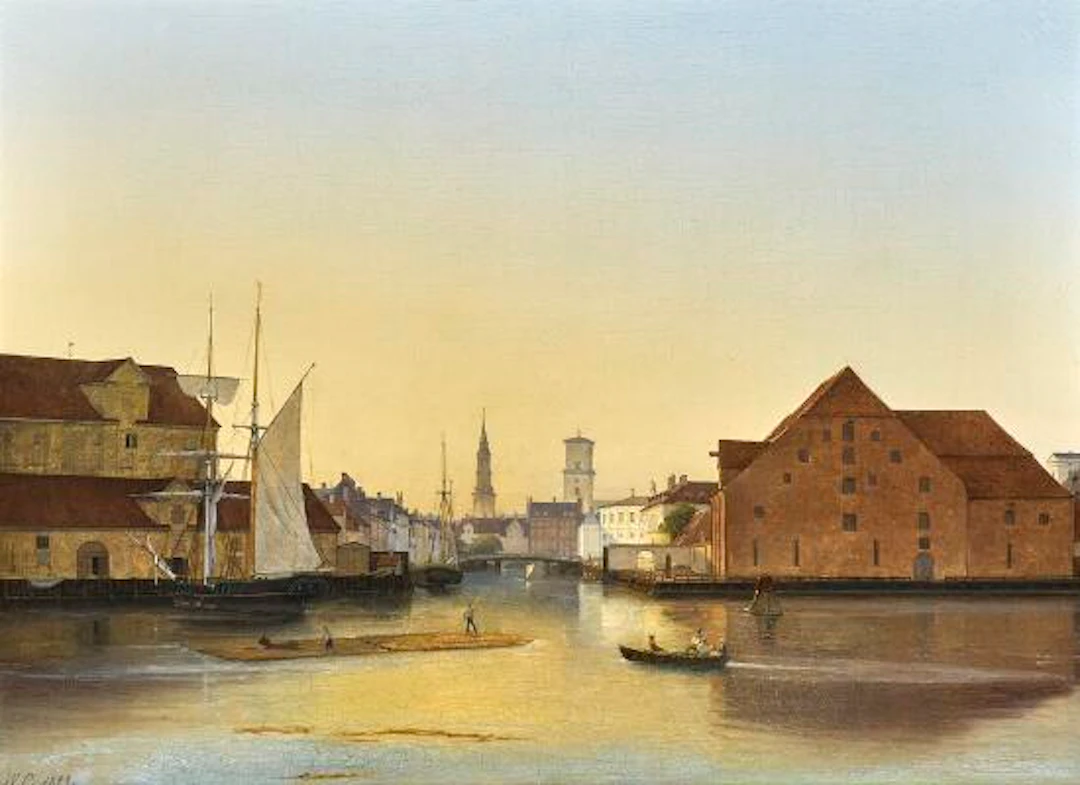 Vilhelm Petersen: Frederiksholms Canal. Signed and dated. Oil on canvas.