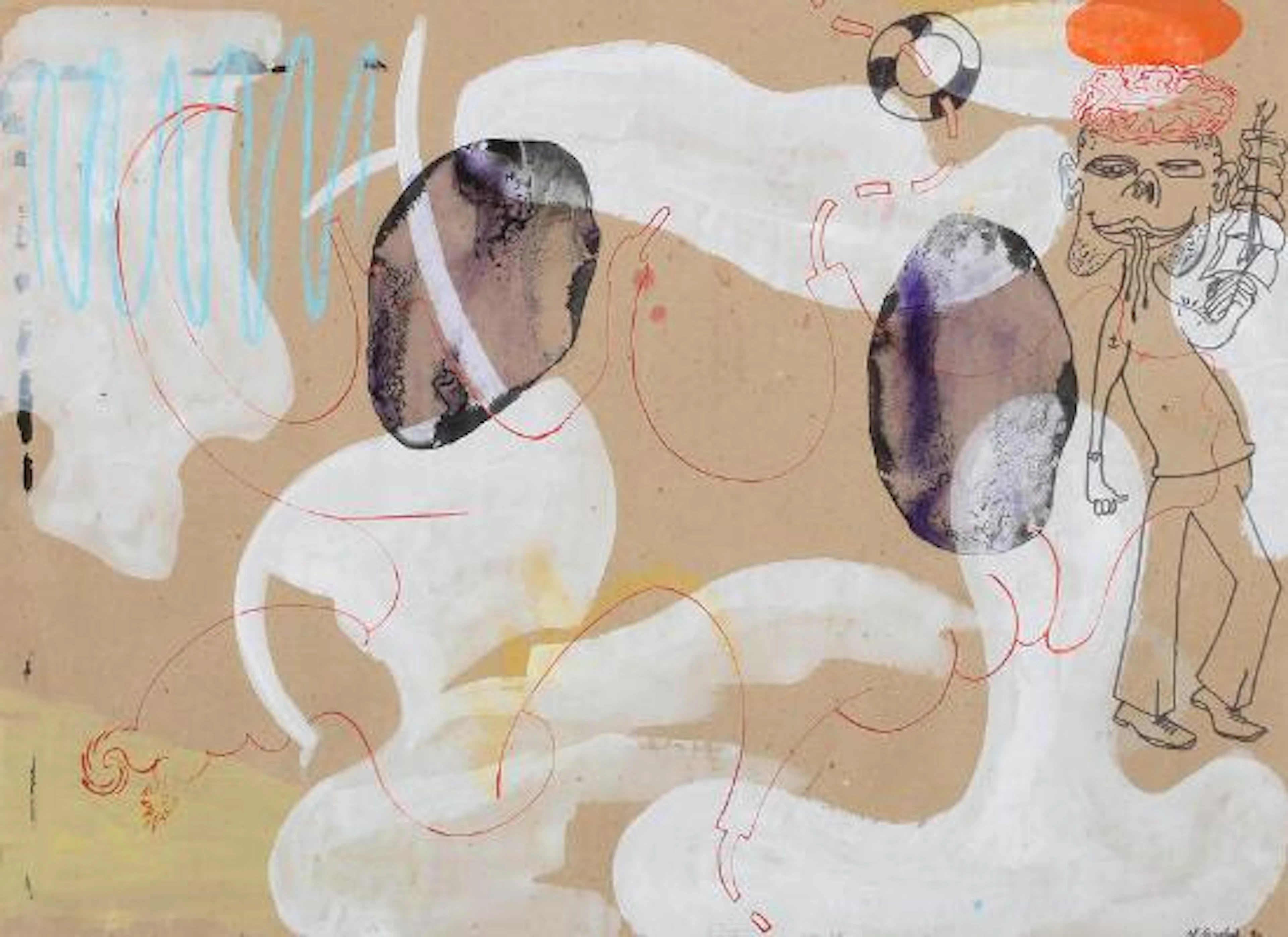Nils Erik Gjerdevik: Untitled, 1990. Signed N.E. Gjerdevik 90. Mixed