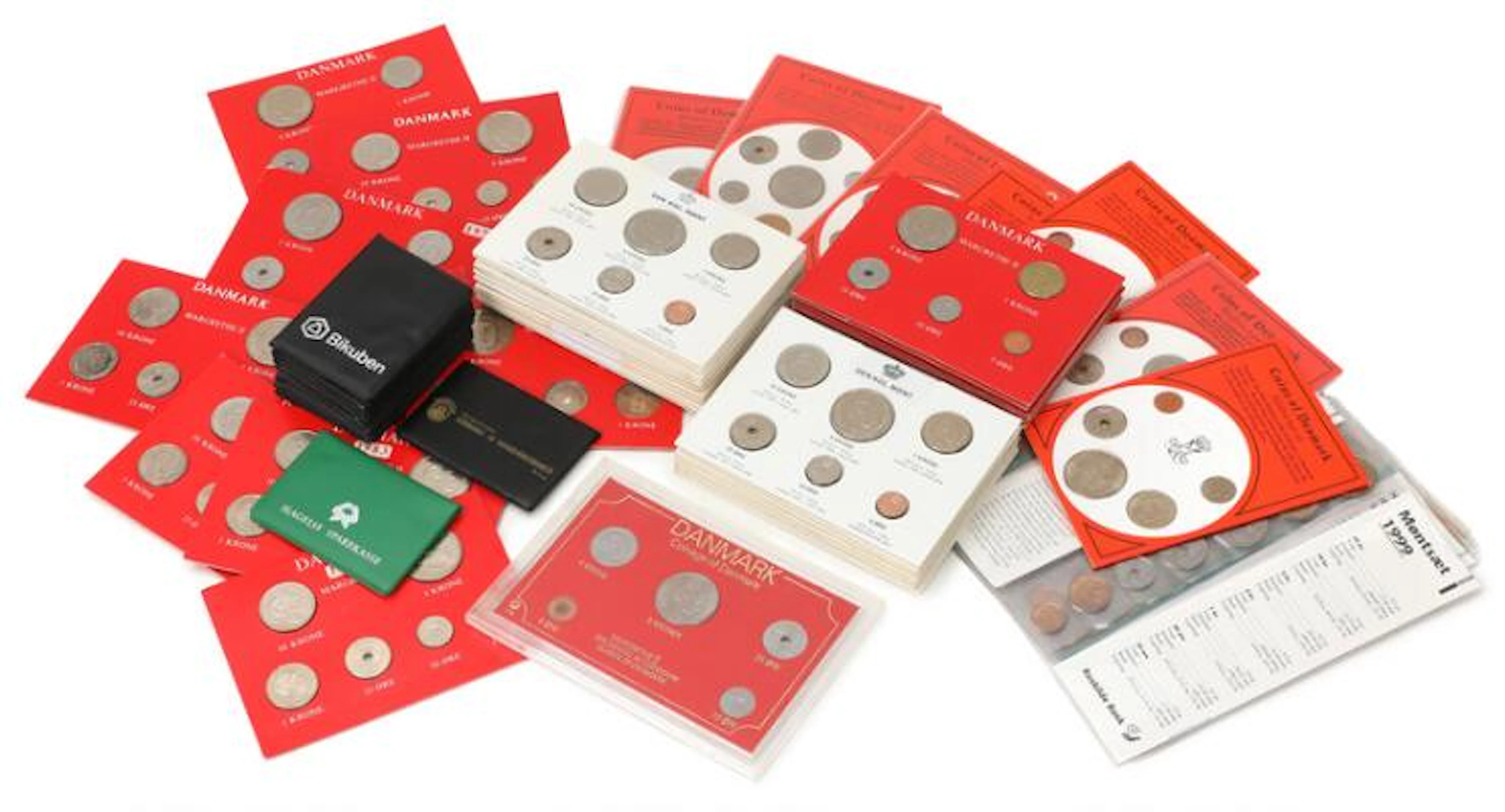 Coin set, "Den Kgl. Mønt", 1978-1988 (26 pcs), as well as other coin