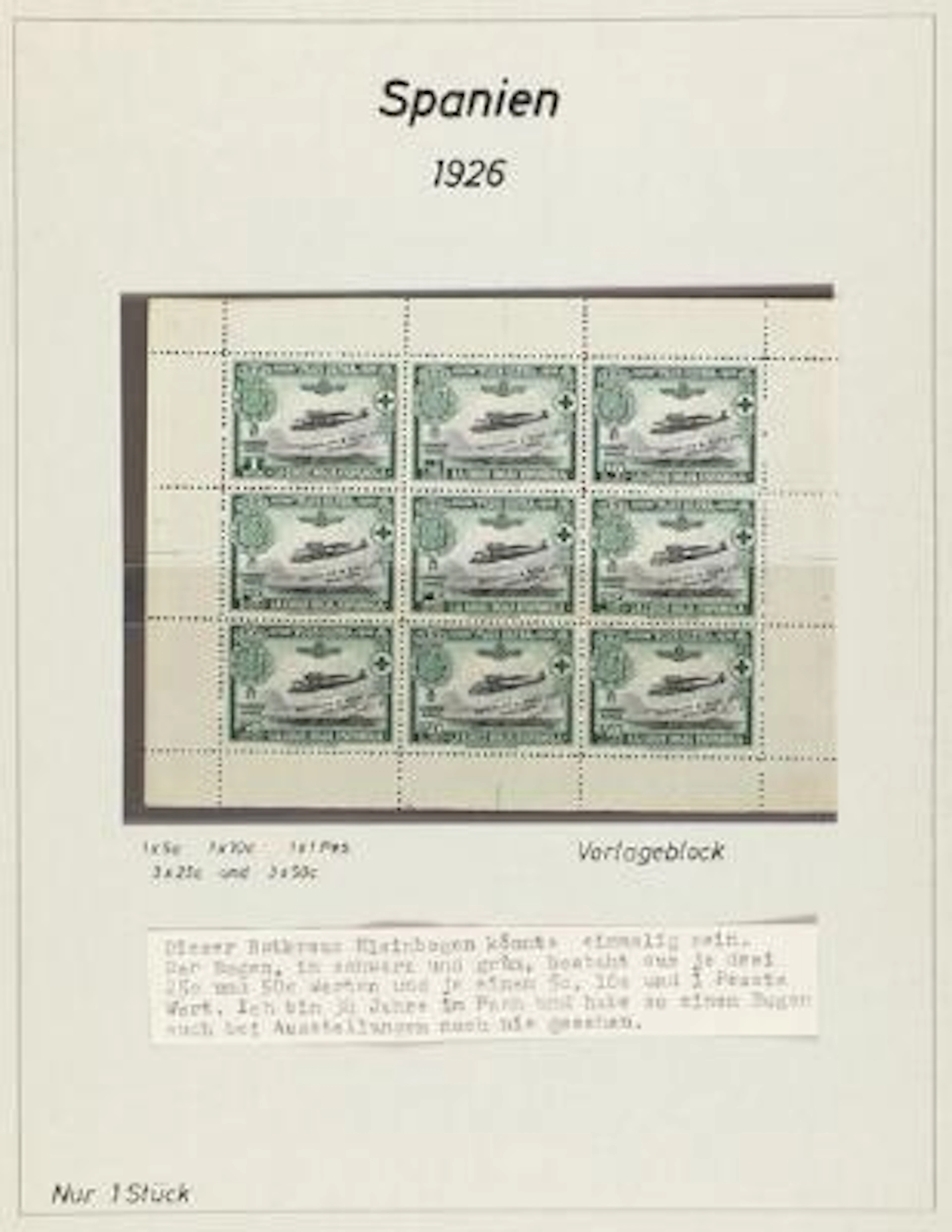 Spain. 1926-1976. Very interesting accumulation on albumpages in a